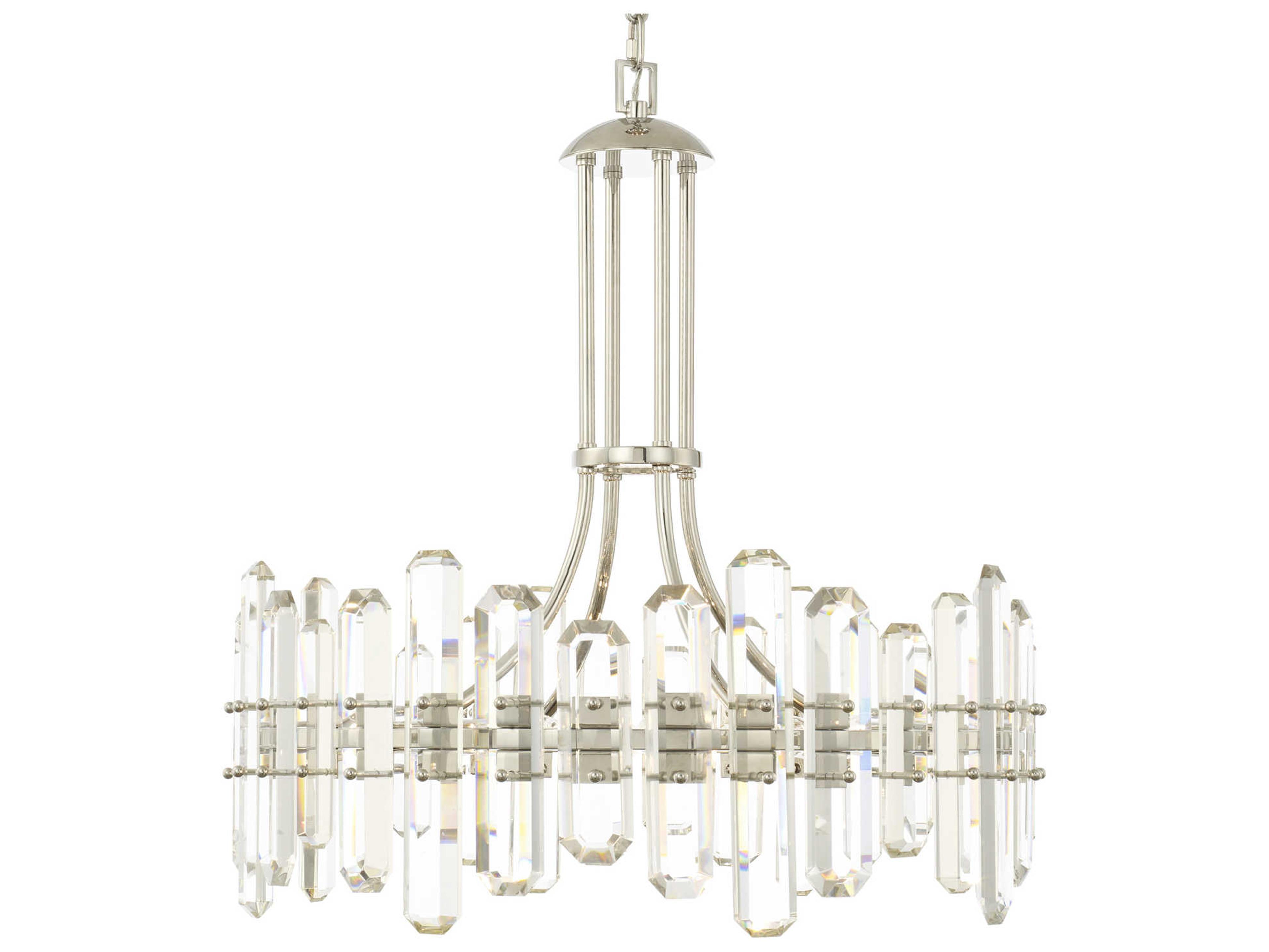 Crystorama Bolton 8-Light Gold Crystal Candelabra Drum Chandelier