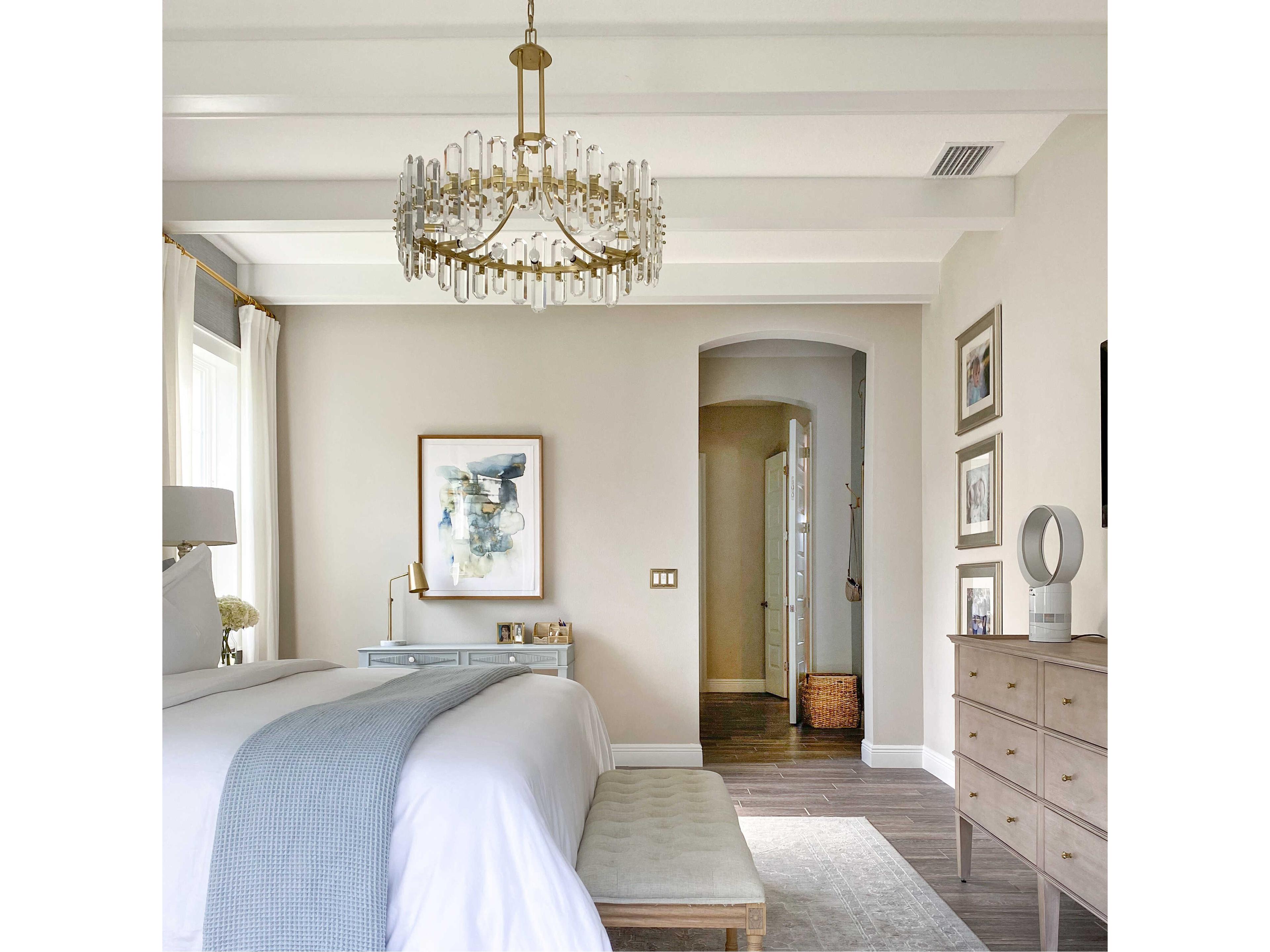 Crystorama Bolton 12-Light Gold Crystal Candelabra Drum Linear Chandelier