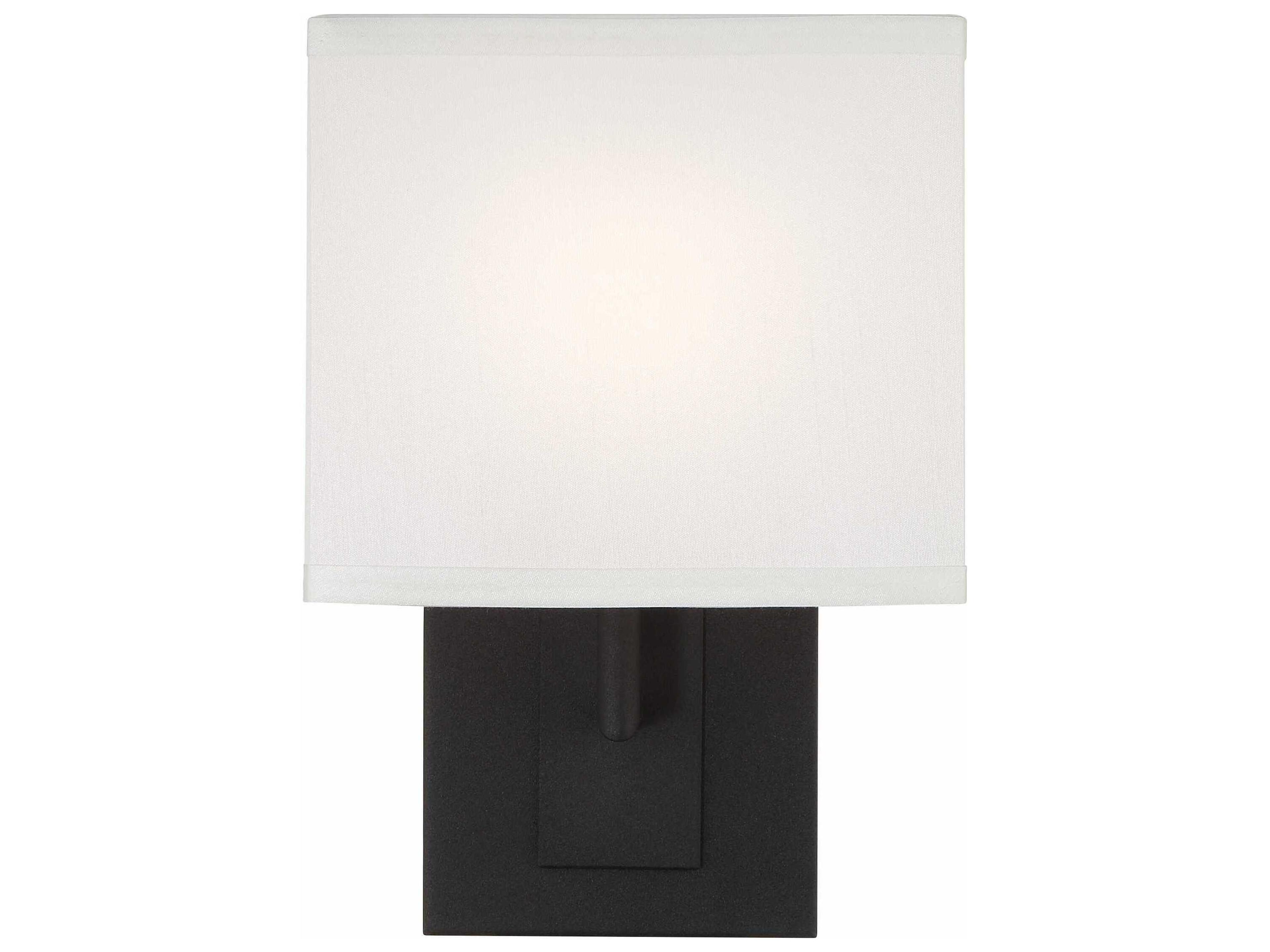 Crystorama Brent 1-Light Black Forged Wall Sconce