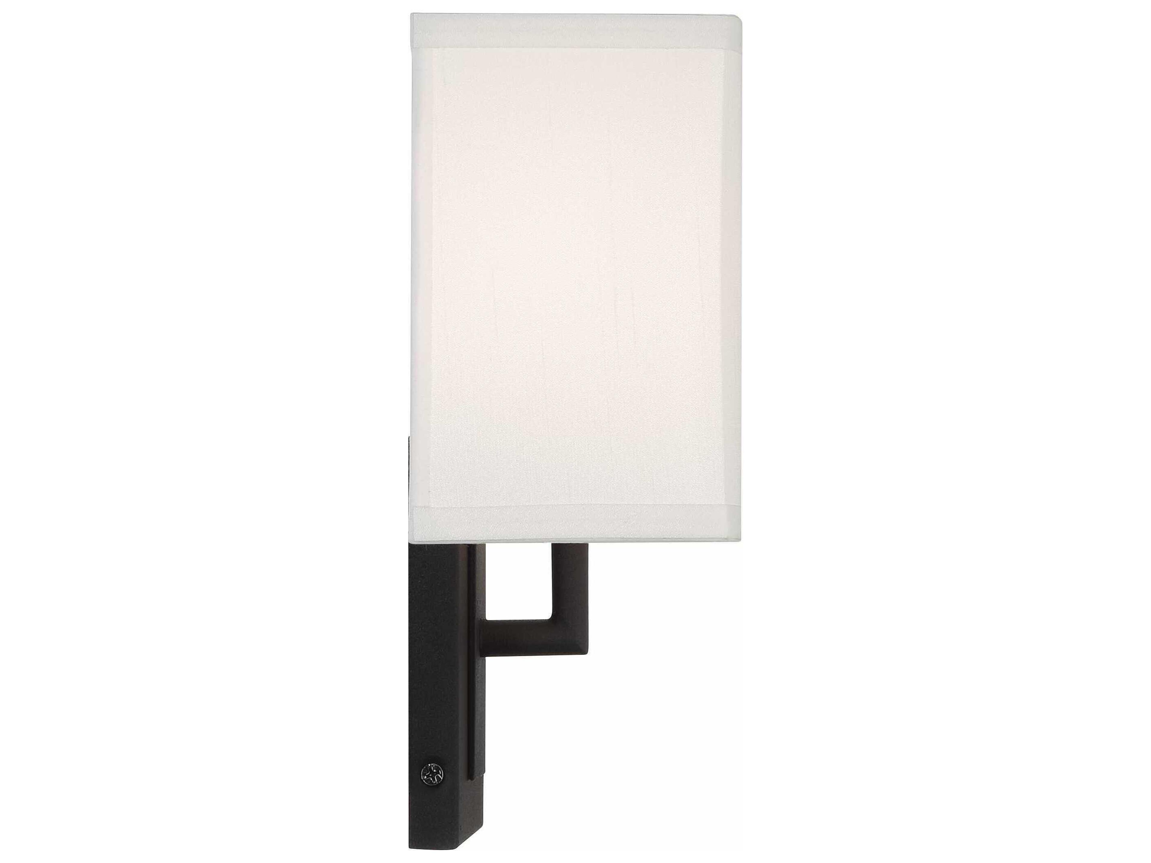 Crystorama Brent 1-Light Black Forged Wall Sconce