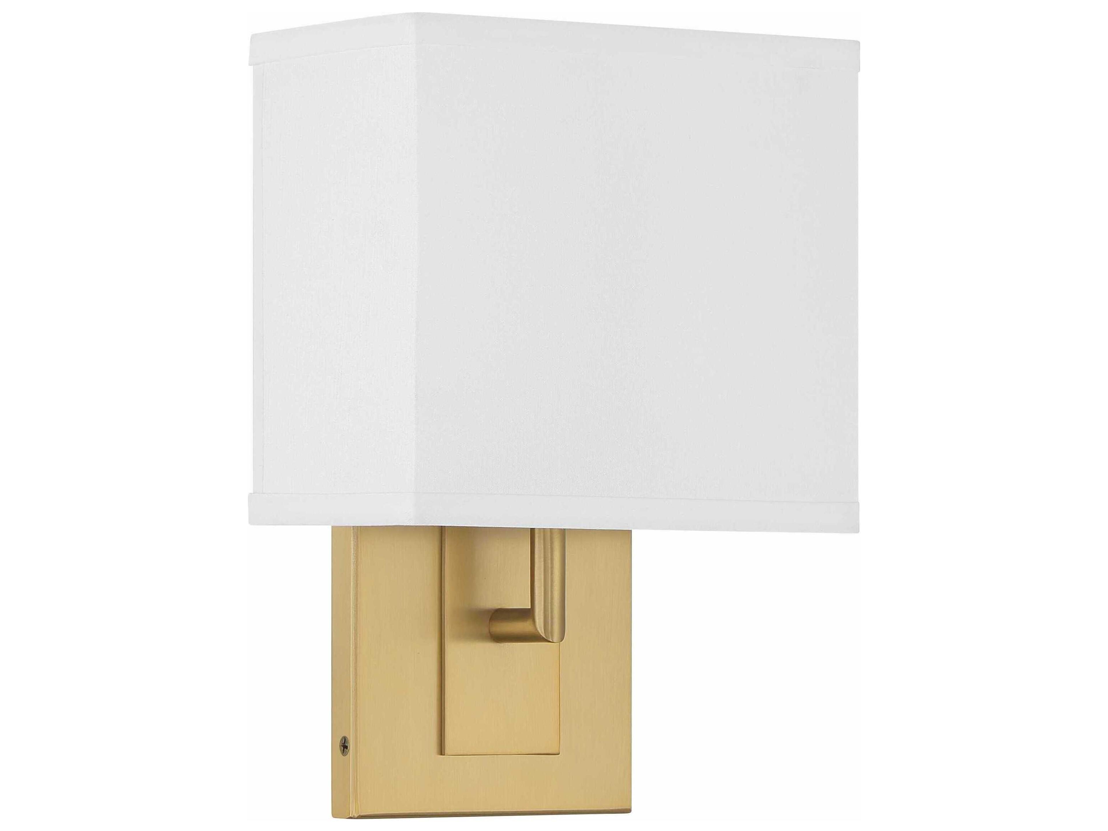Crystorama Brent 1-Light Vibrant Gold Wall Sconce
