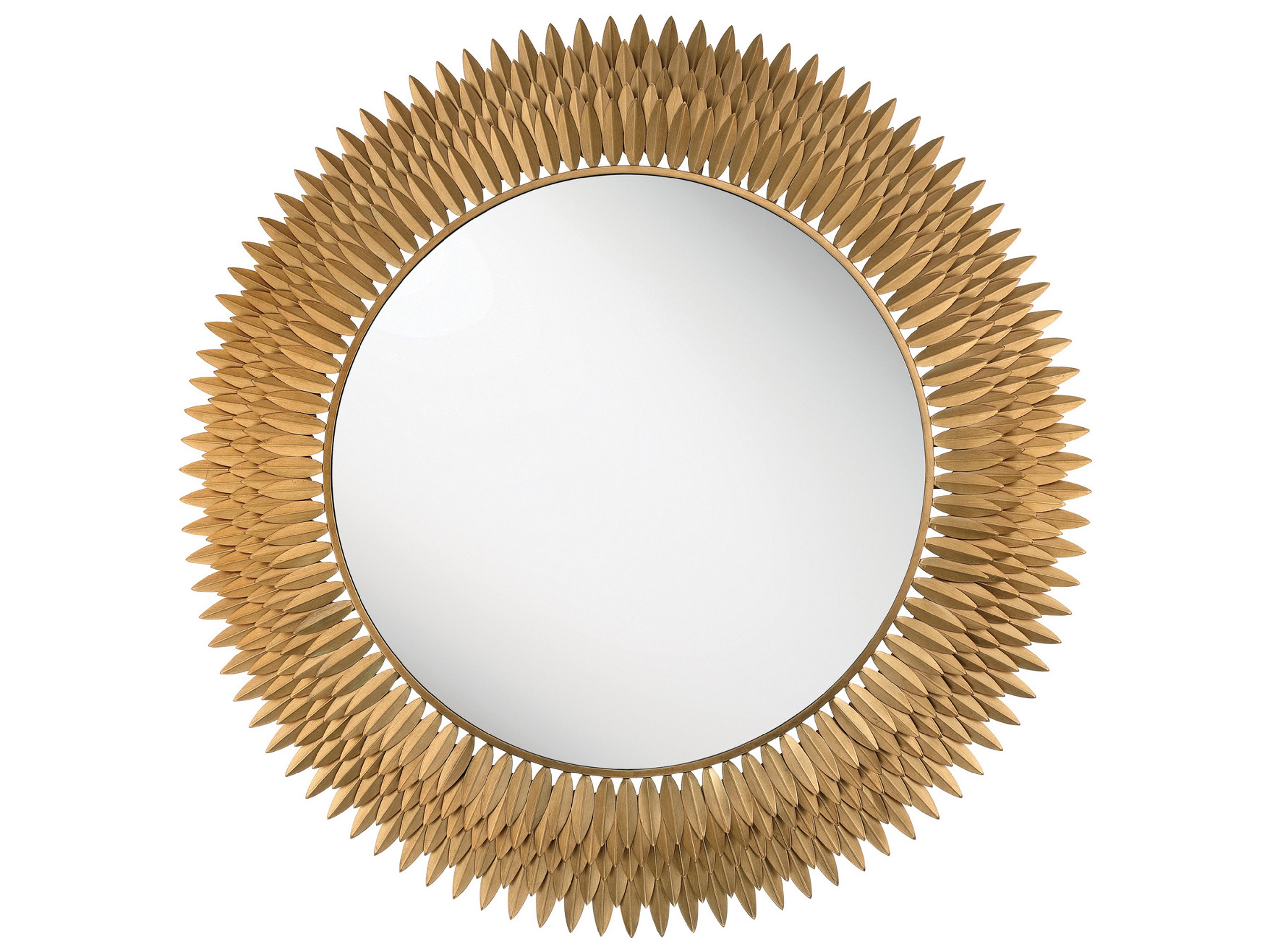 Broche Gold Wall Mirror Round