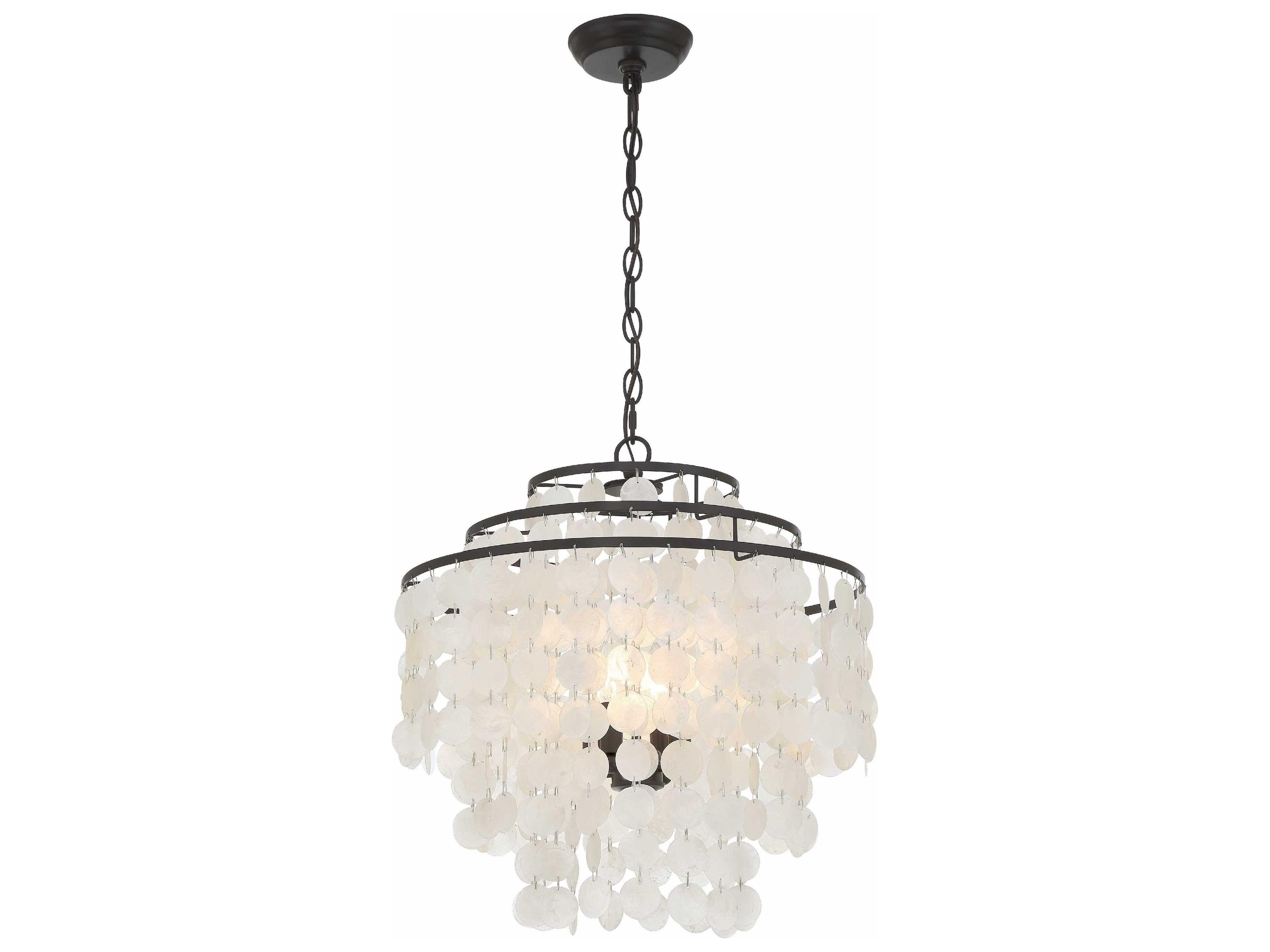 Brielle 4-Light Silver Tiered Chandelier
