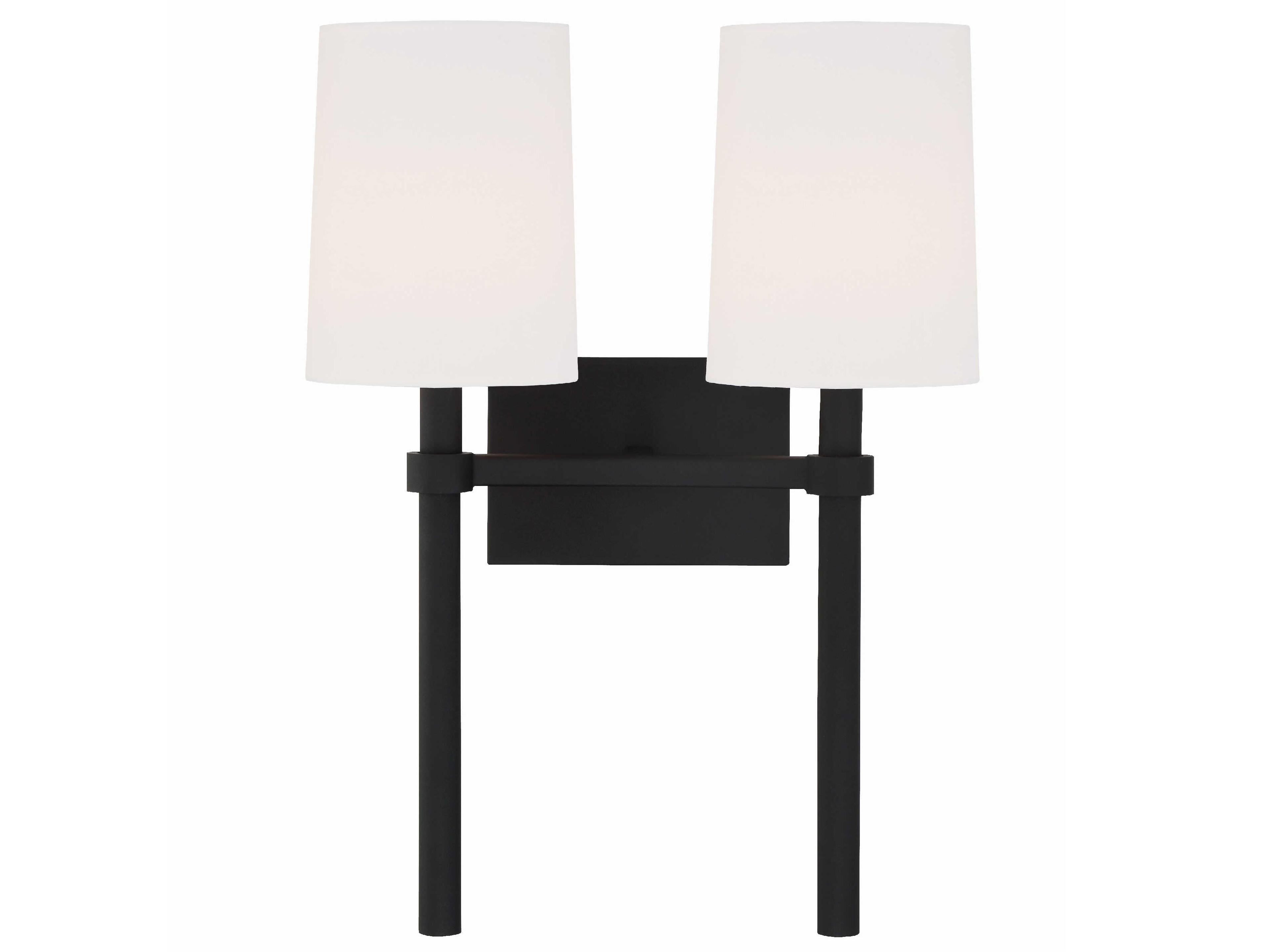 Bromley 2-Light Black Forged Wall Sconce