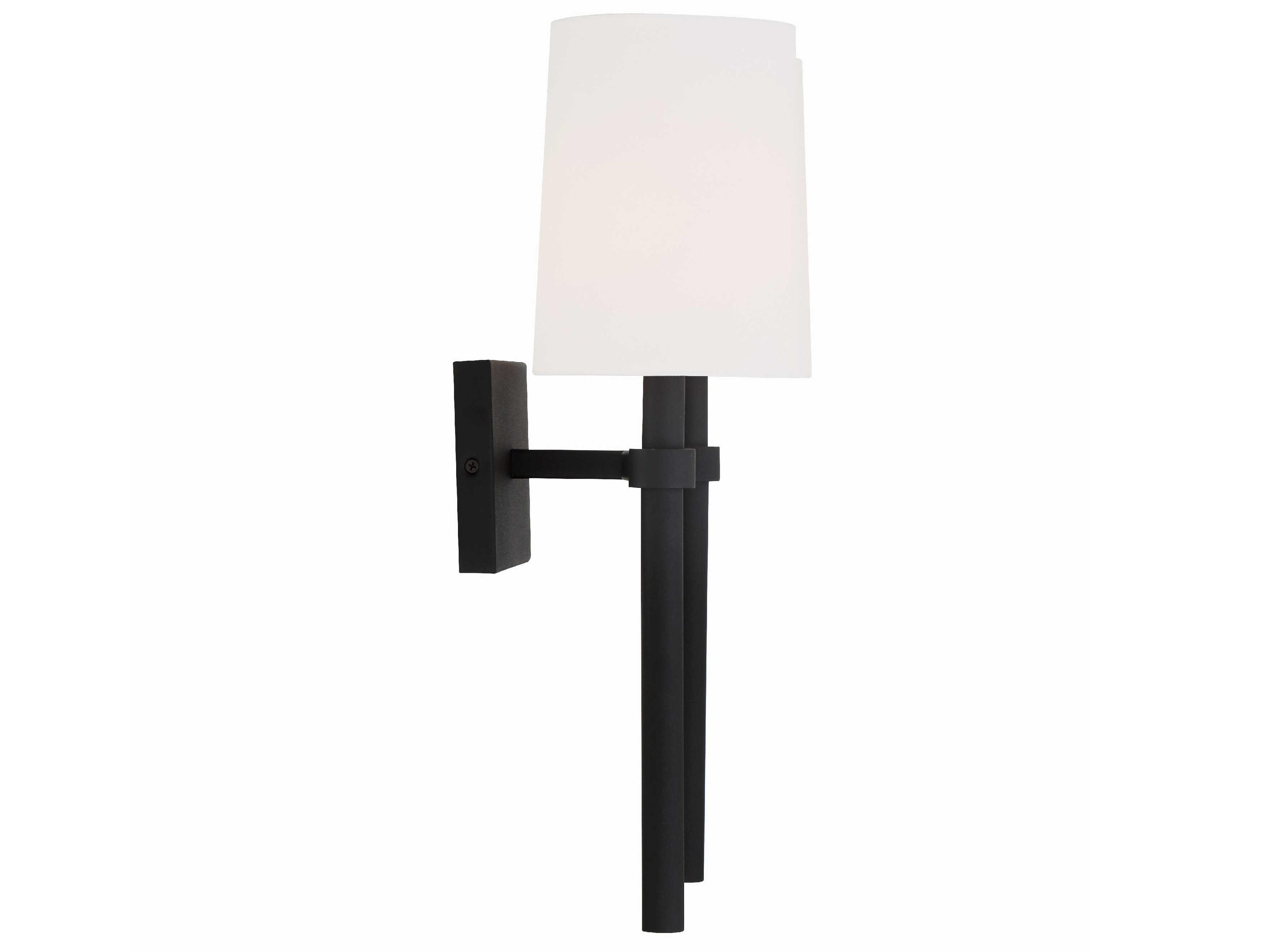 Crystorama Bromley 2-Light Black Forged Wall Sconce