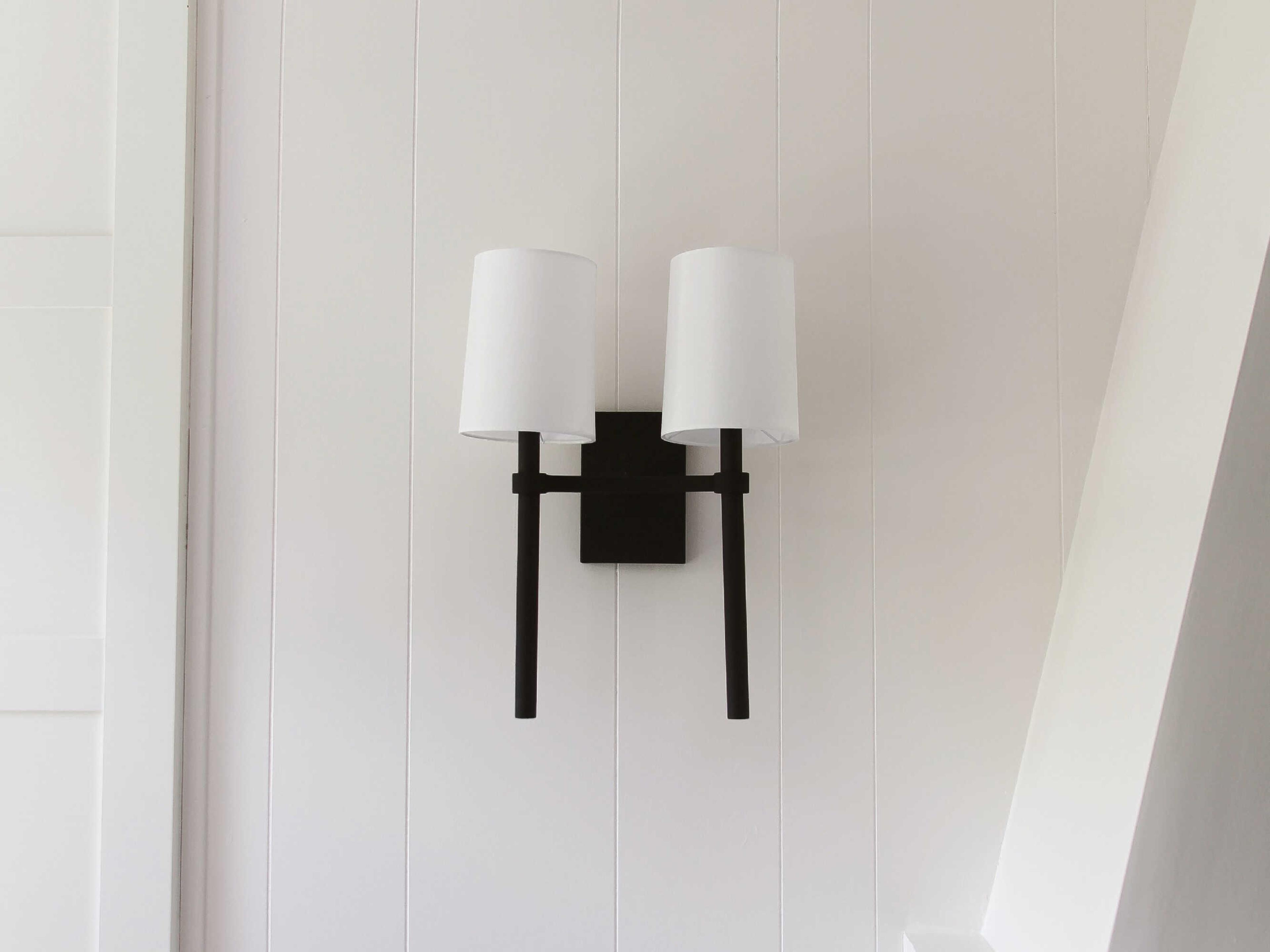Crystorama Bromley 2-Light Black Forged Wall Sconce