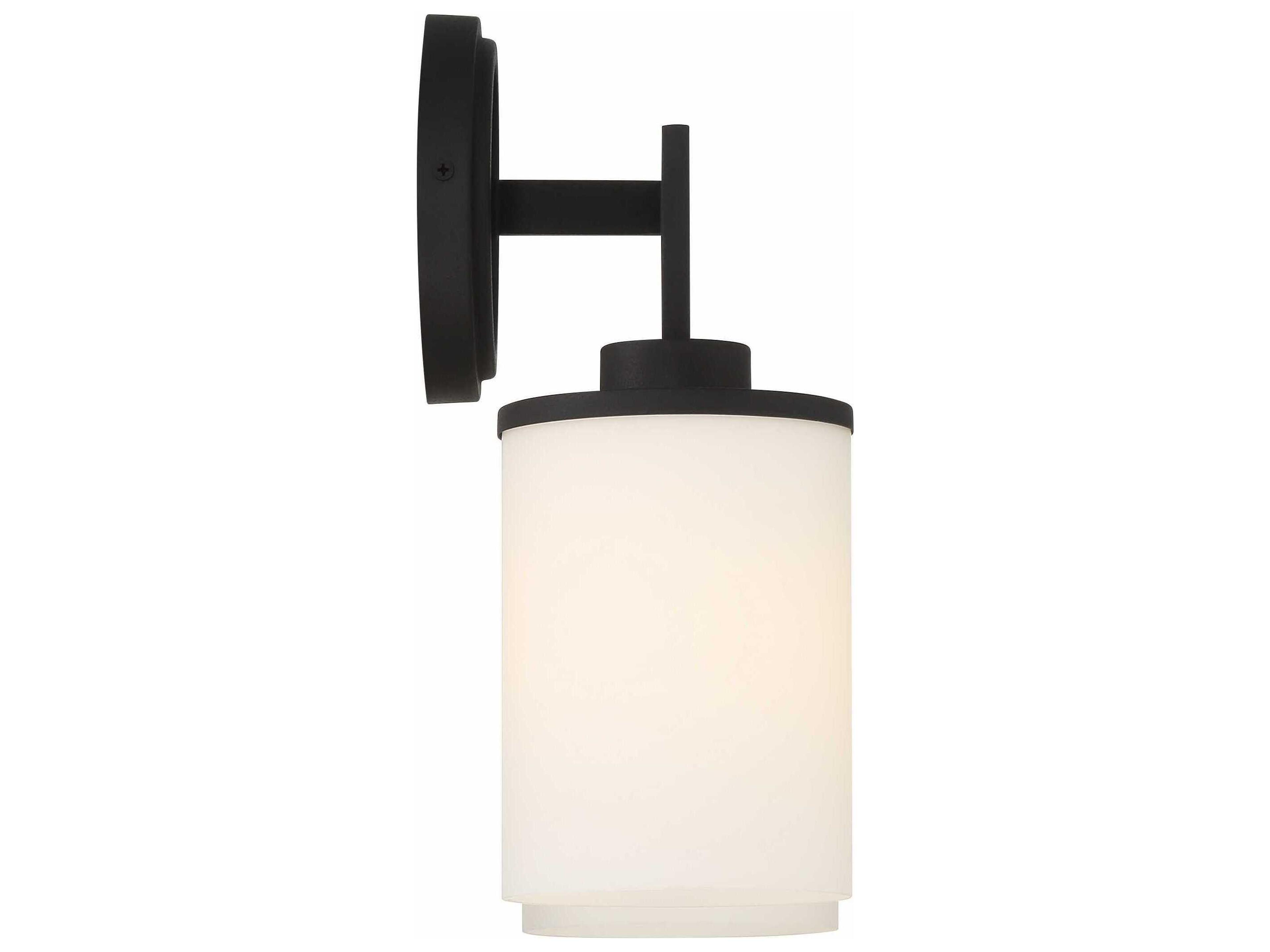 Crystorama Bryant 2-Light Black Forged Glass Wall Sconce