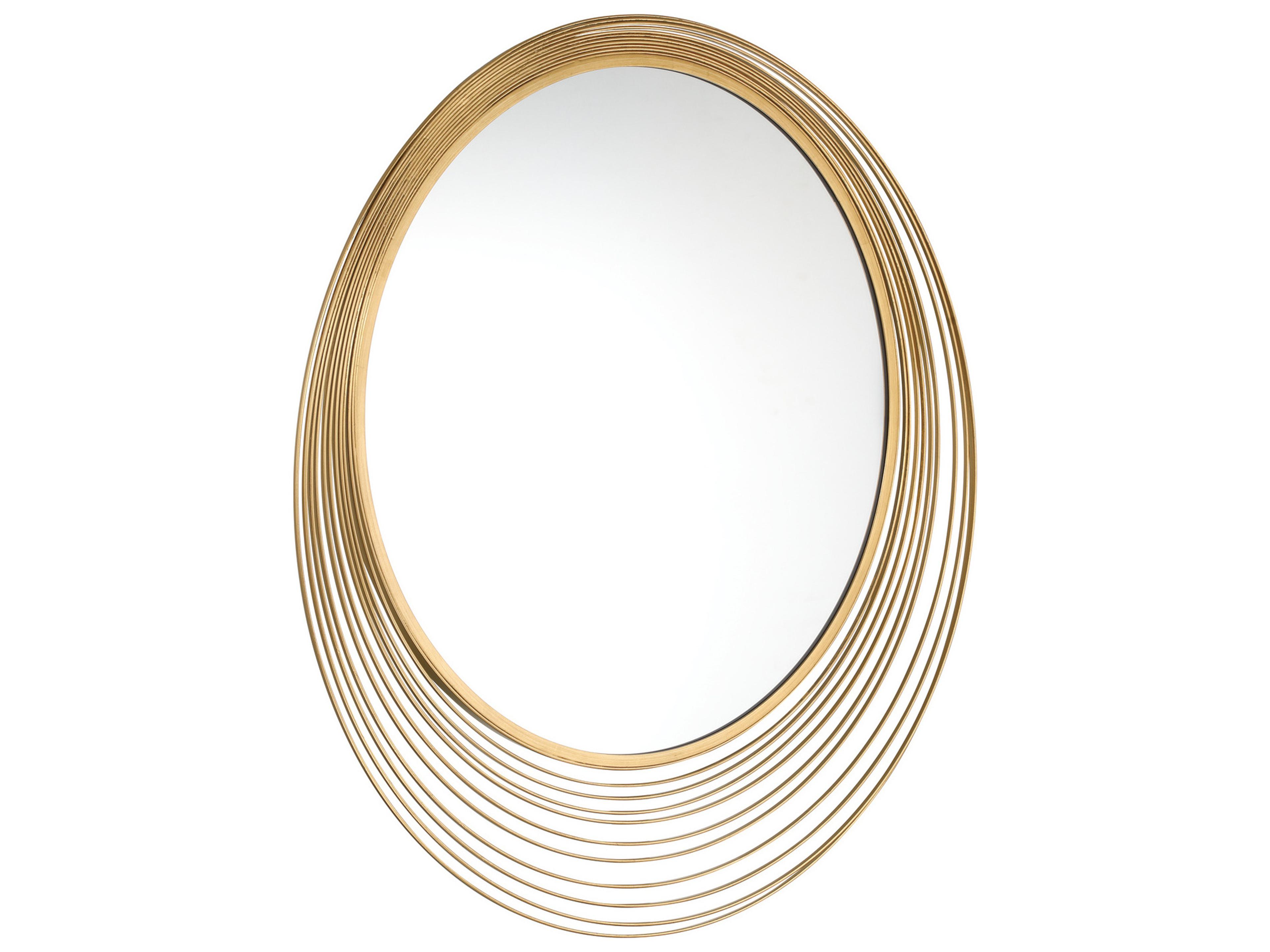 Crystorama Cecile Gold Wall Mirror Round