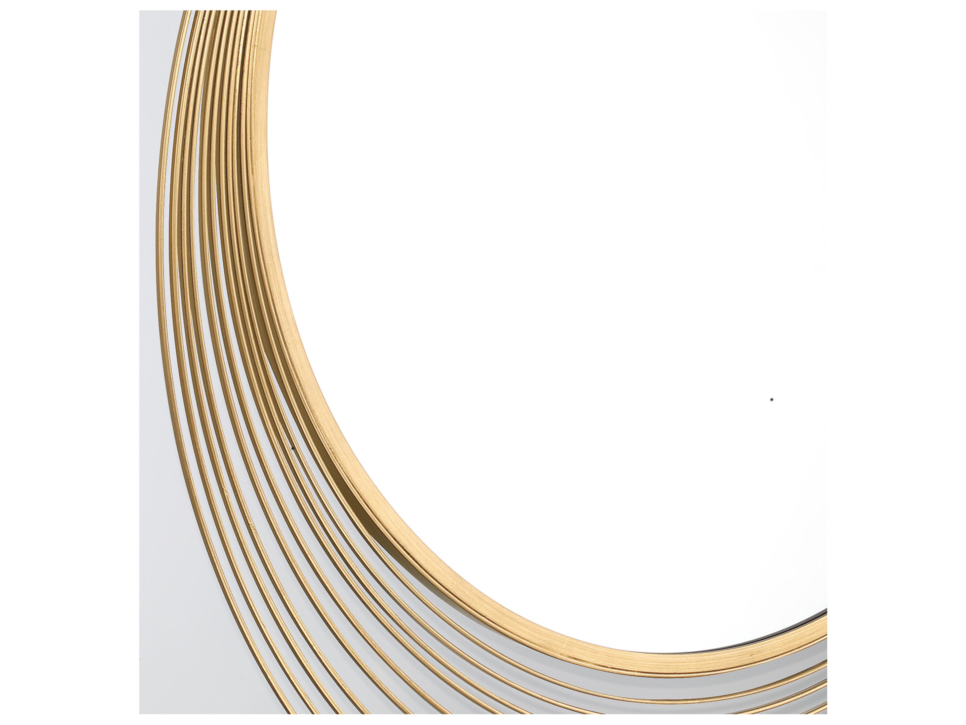 Crystorama Cecile Gold Wall Mirror Round