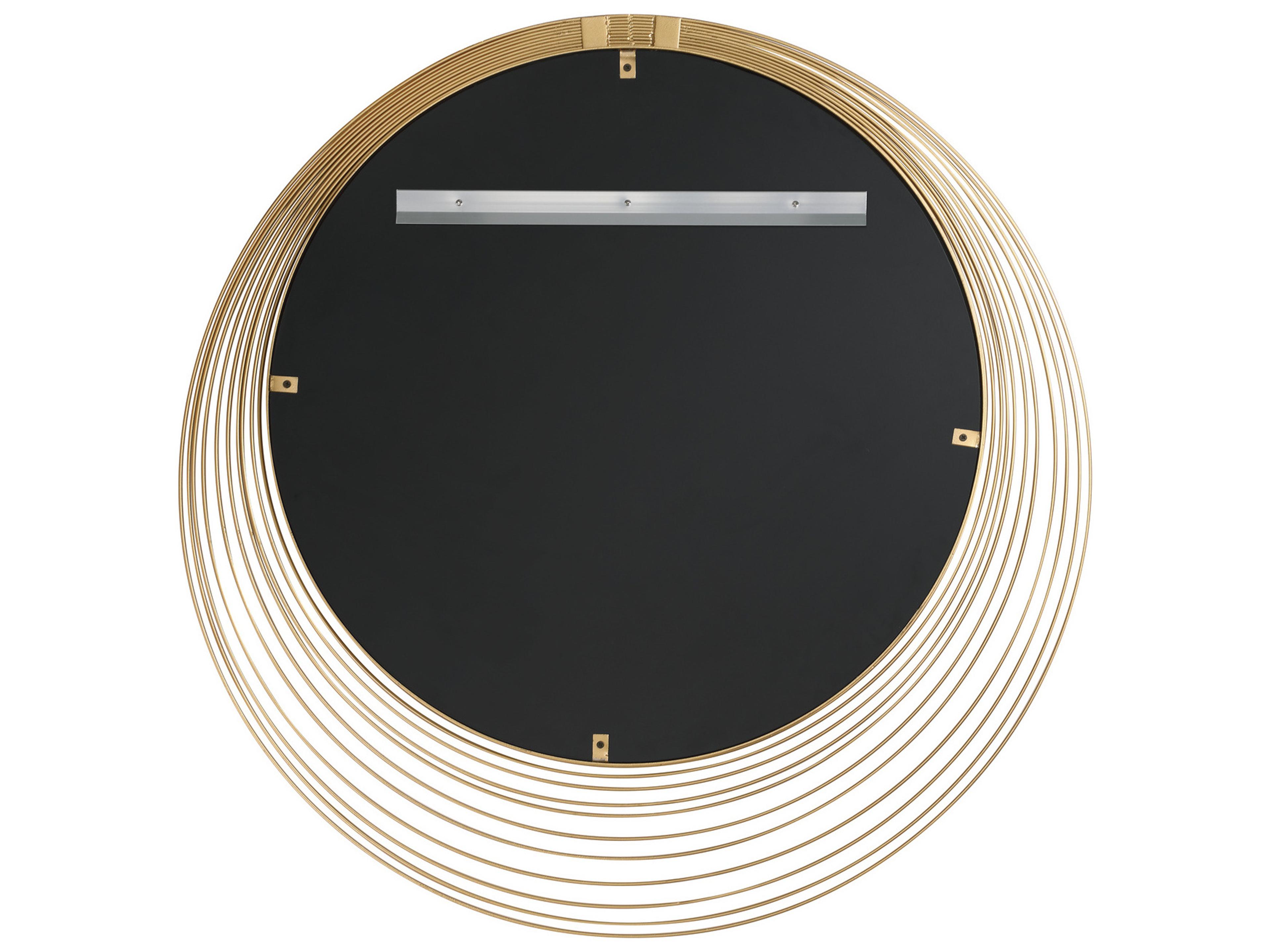 Crystorama Cecile Gold Wall Mirror Round