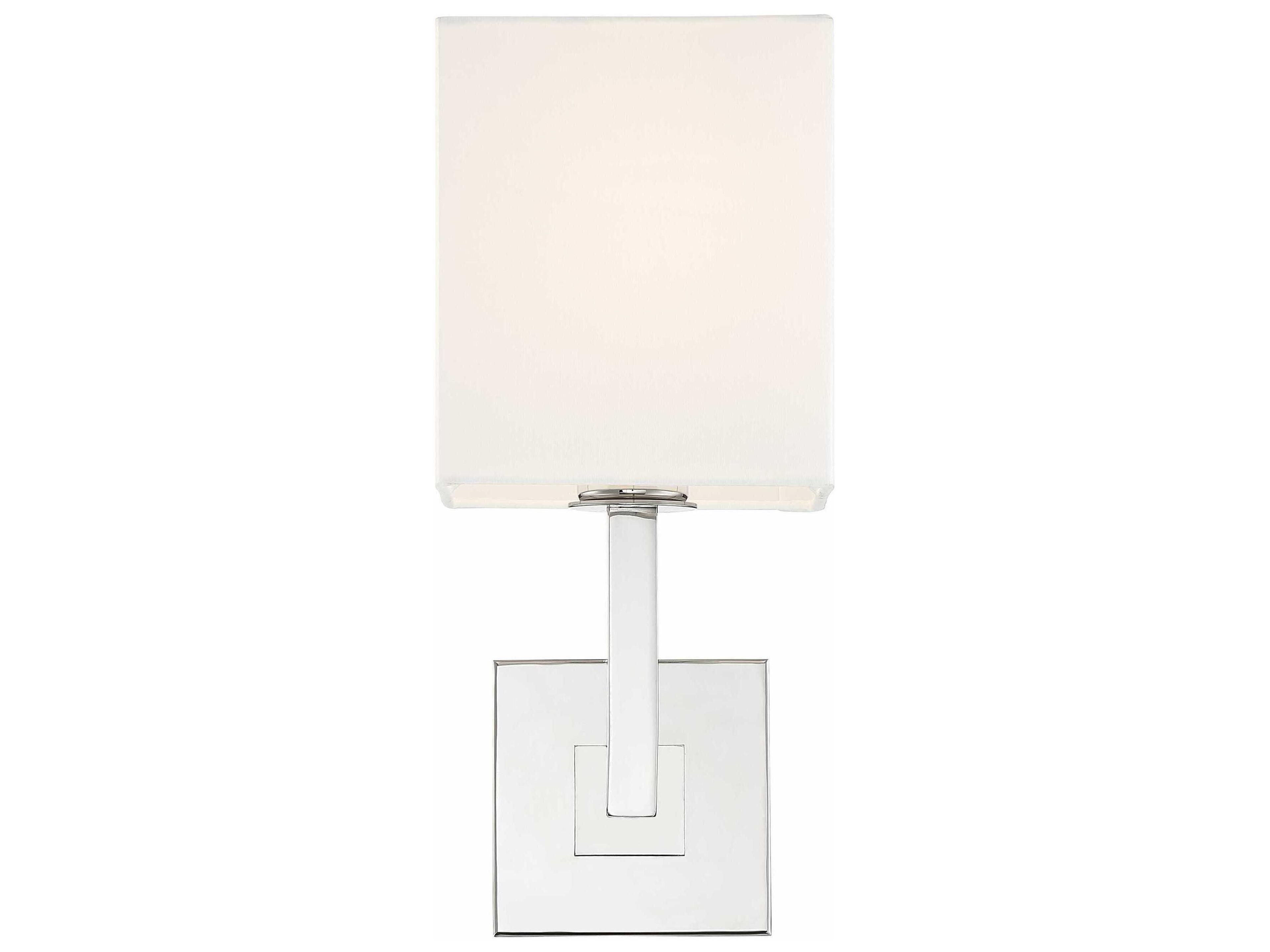 Crystorama Chatham 1-Light Polished Nickel Wall Sconce