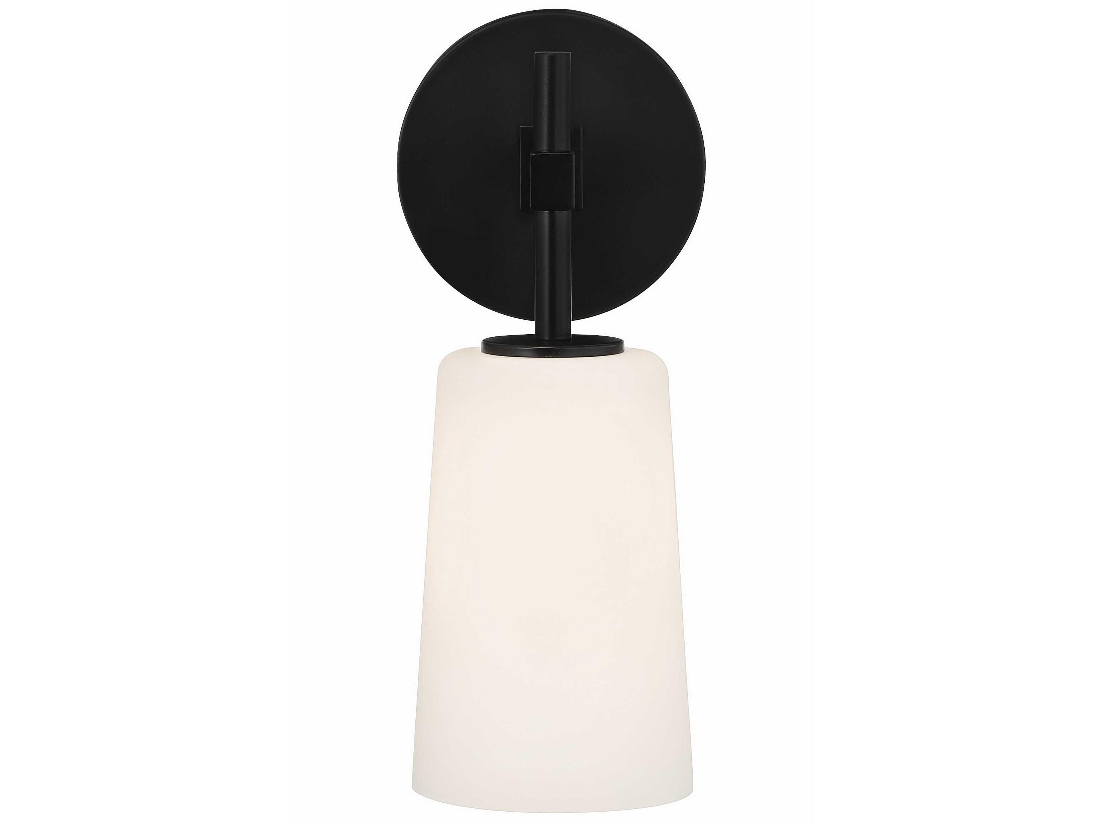 Crystorama Colton 1-Light Black Glass Wall Sconce