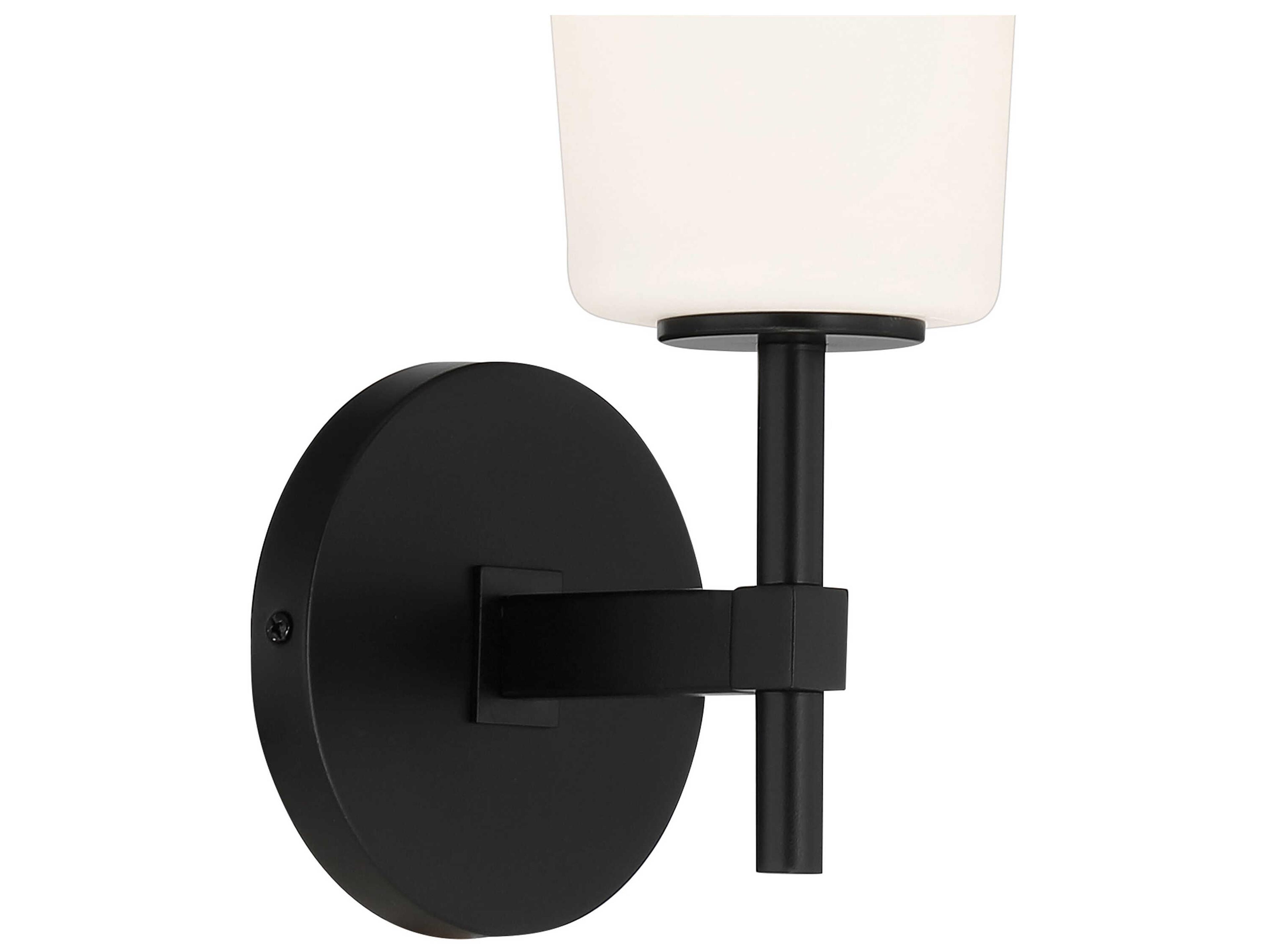 Crystorama Colton 1-Light Black Glass Wall Sconce