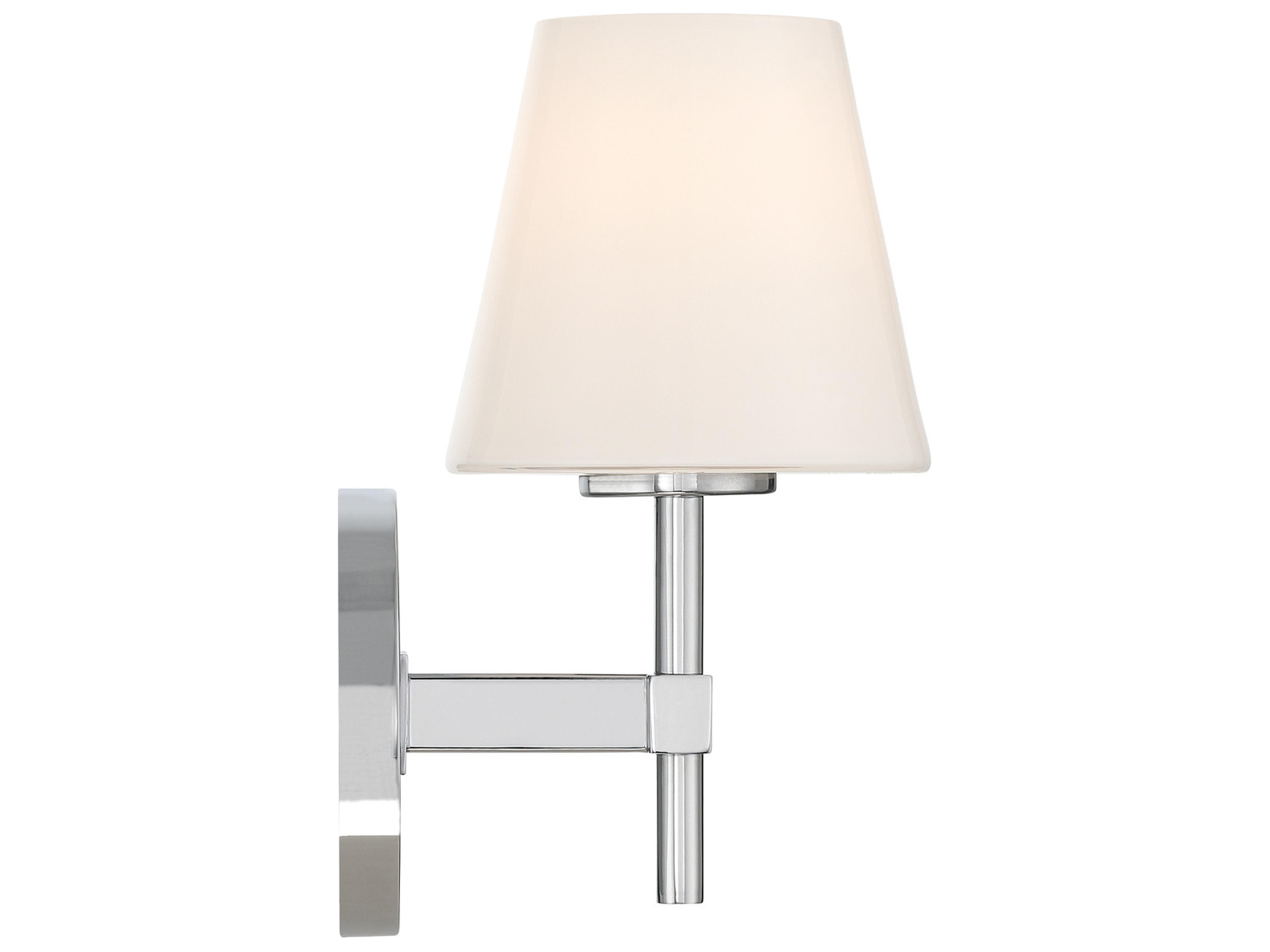 Crystorama Colton 1-Light Silver Wall Sconce