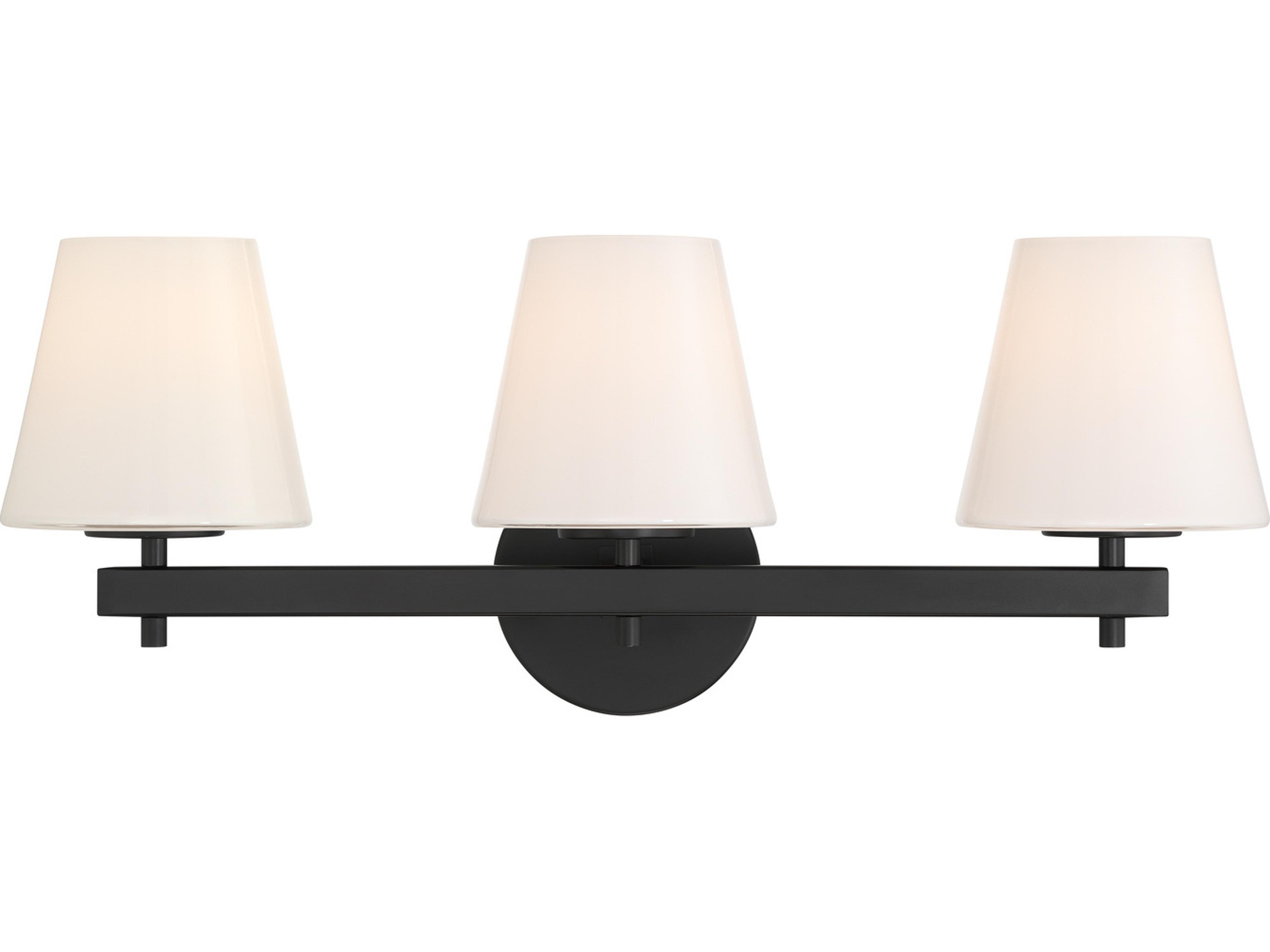 Colton 3-Light Black Vanity Light