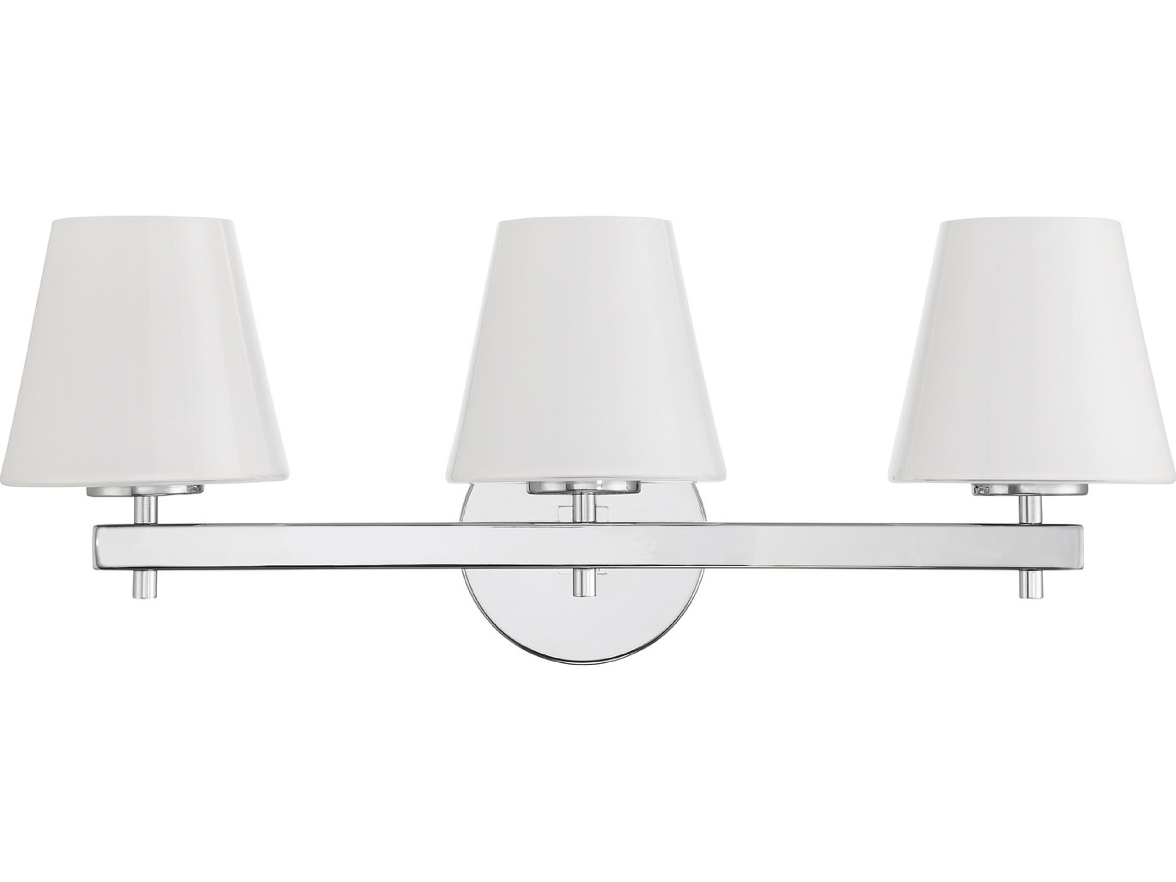 Crystorama Colton 3-Light Silver Vanity Light