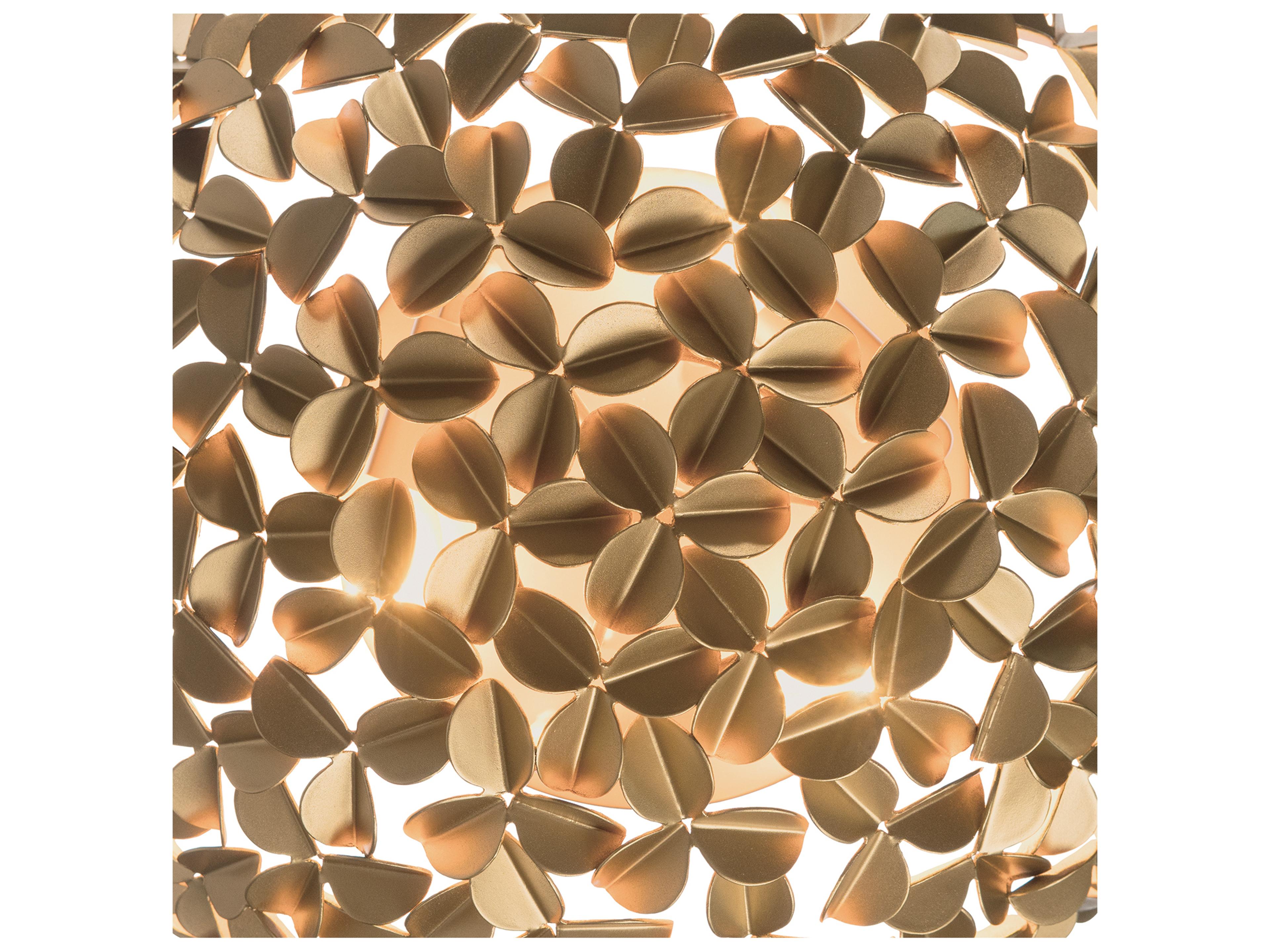 Crystorama Cora 3-Light Gold Flush Mount