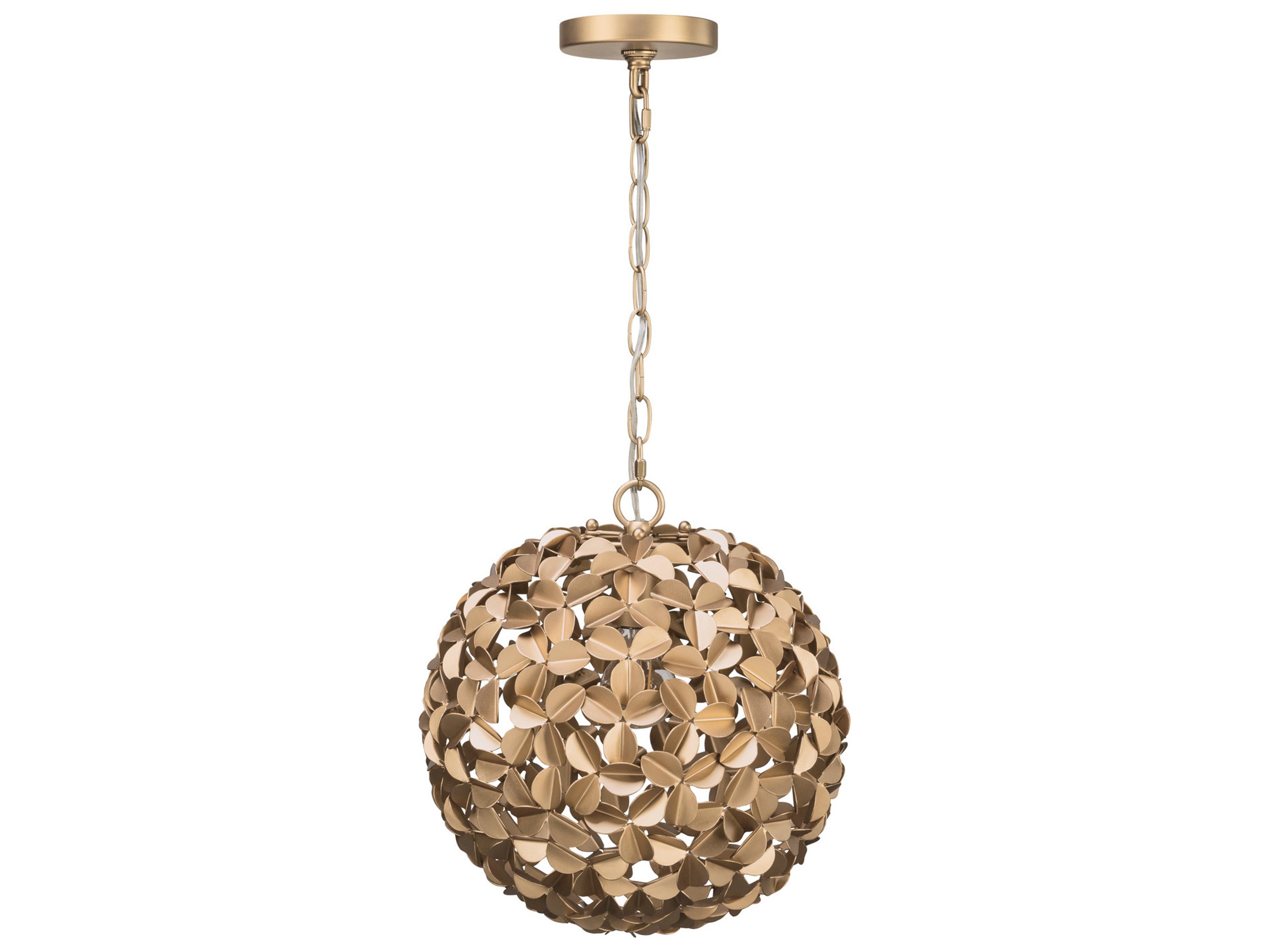 Crystorama Cora 1-Light Gold Pendant