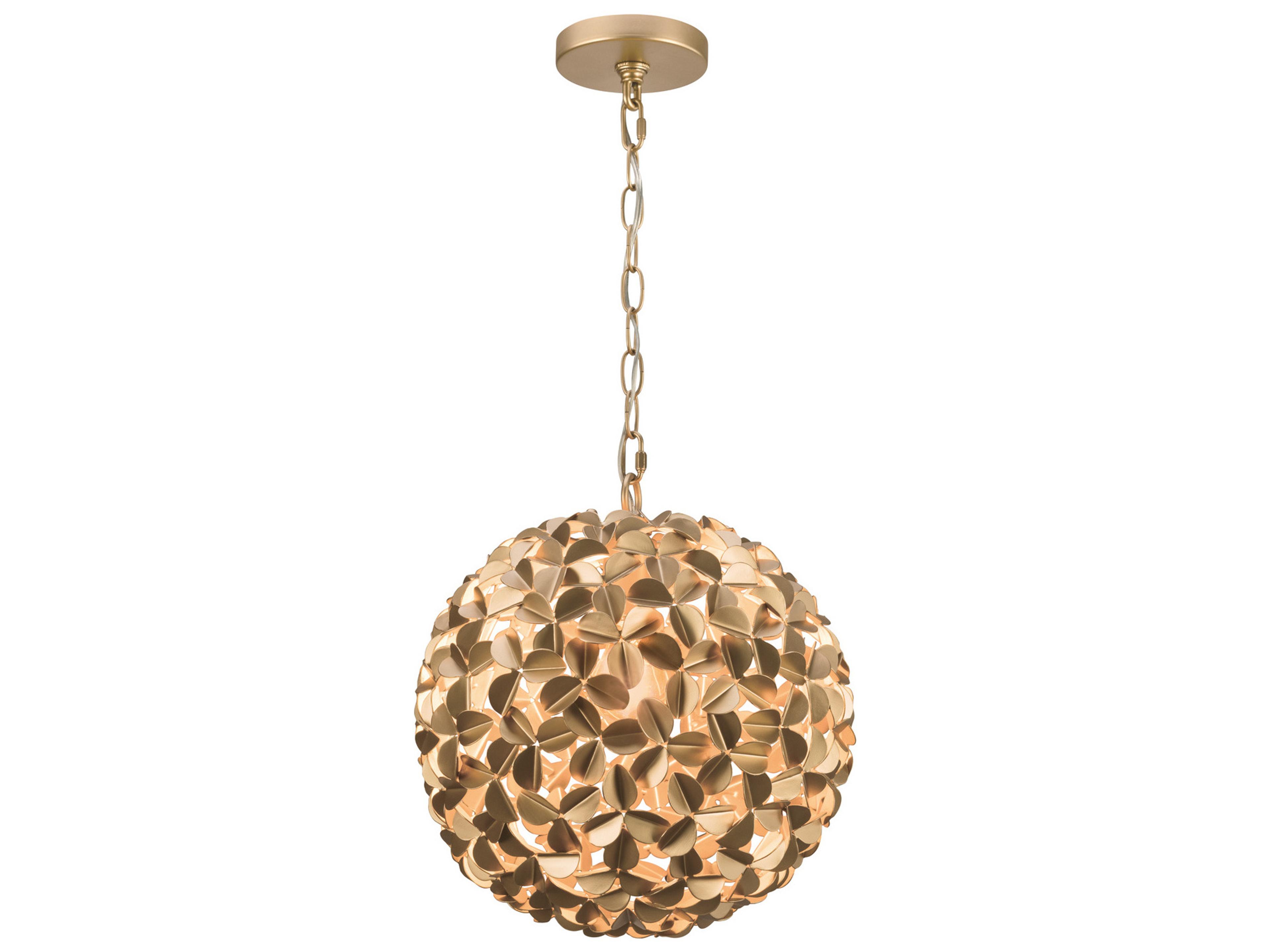 Crystorama Cora 1-Light Gold Pendant