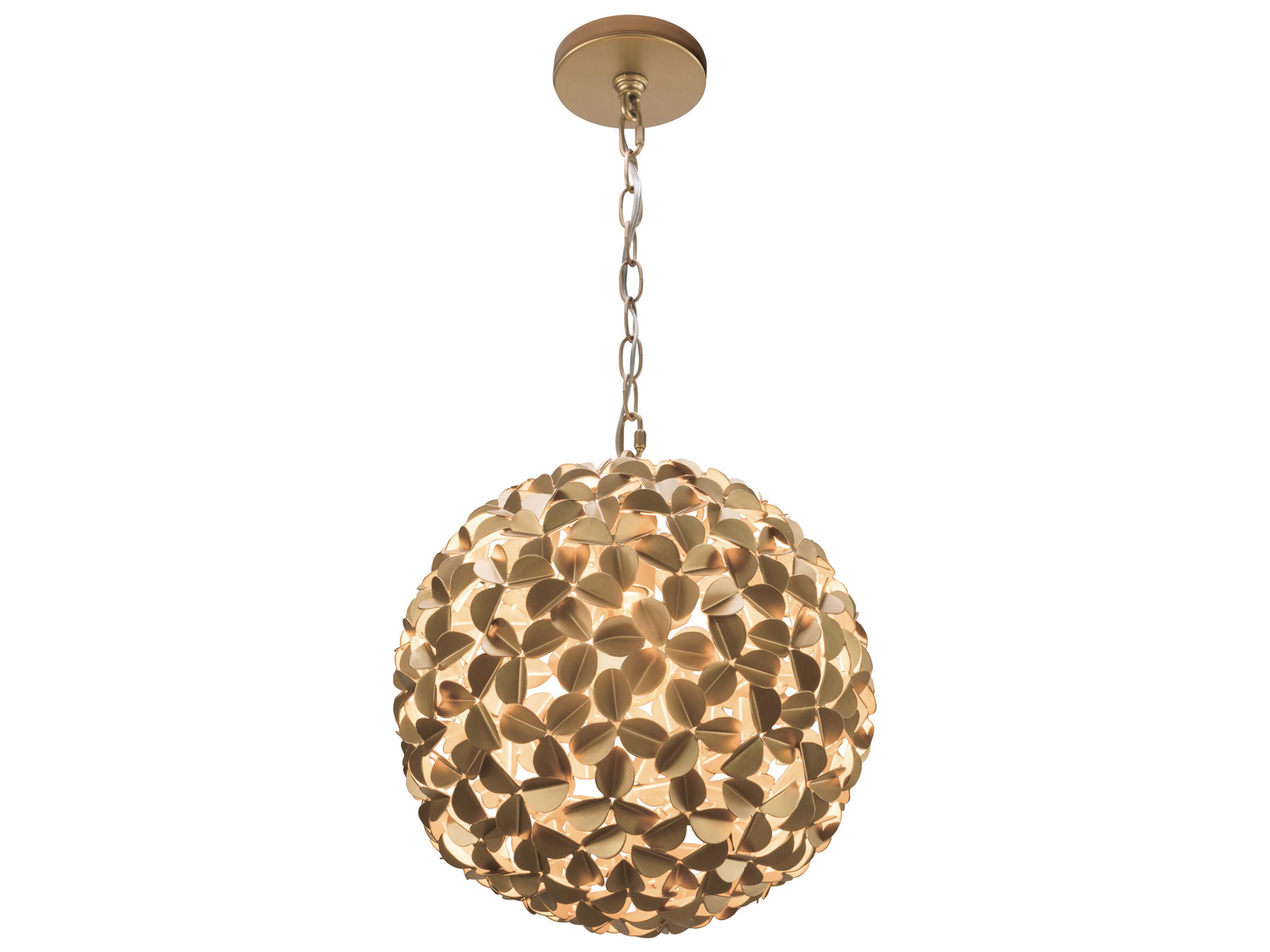 Crystorama Cora 1-Light Gold Pendant