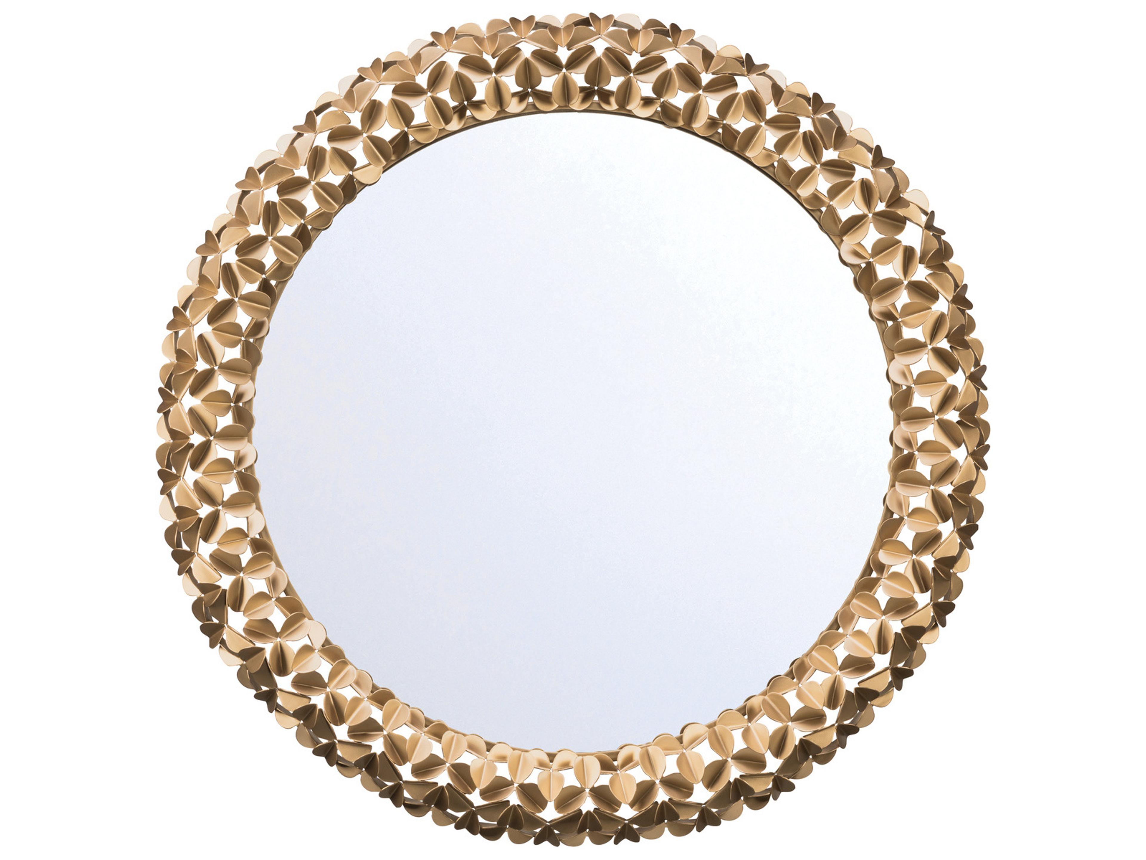 Cora Gold Wall Mirror Round