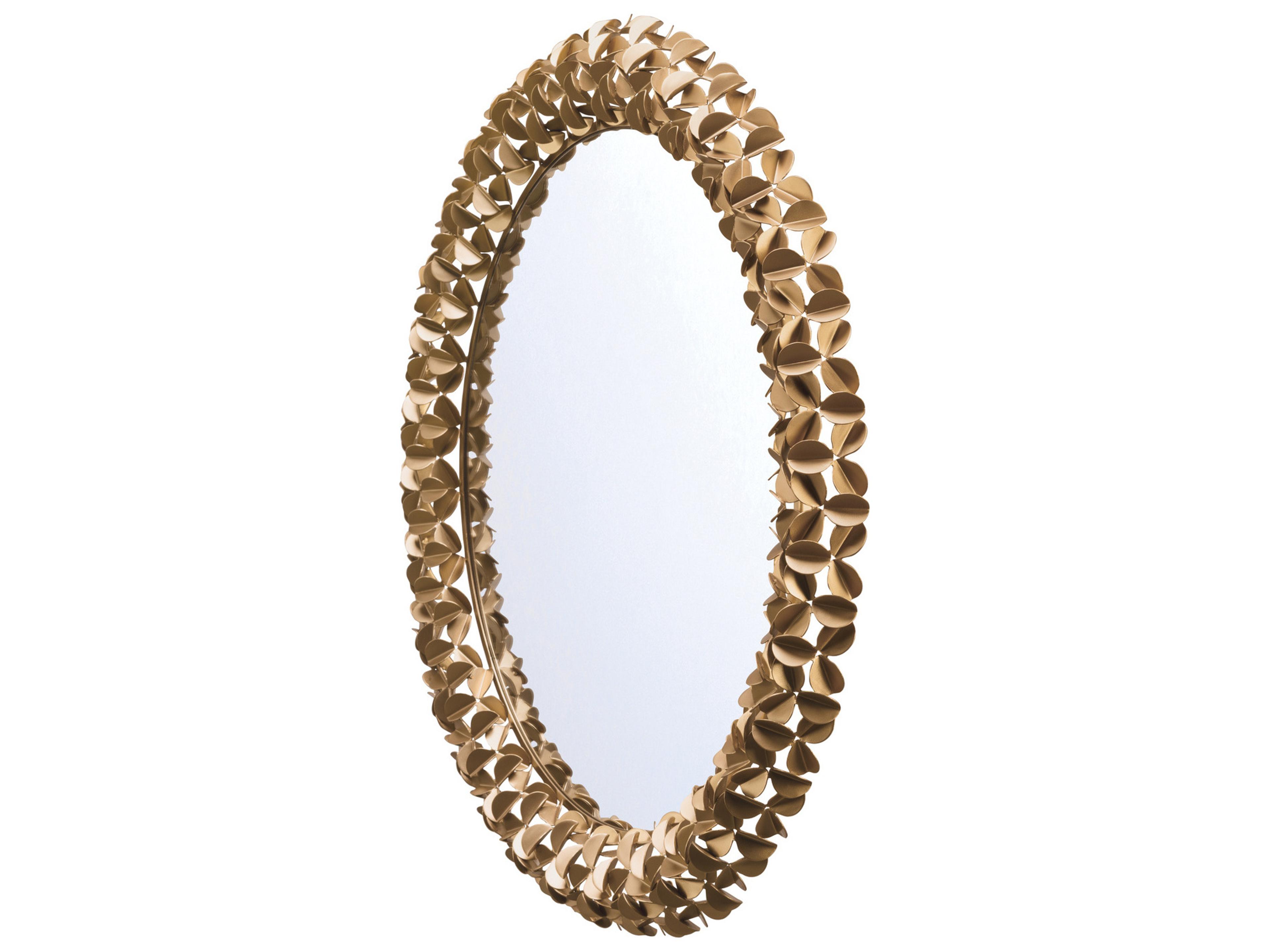Crystorama Cora Gold Wall Mirror Round