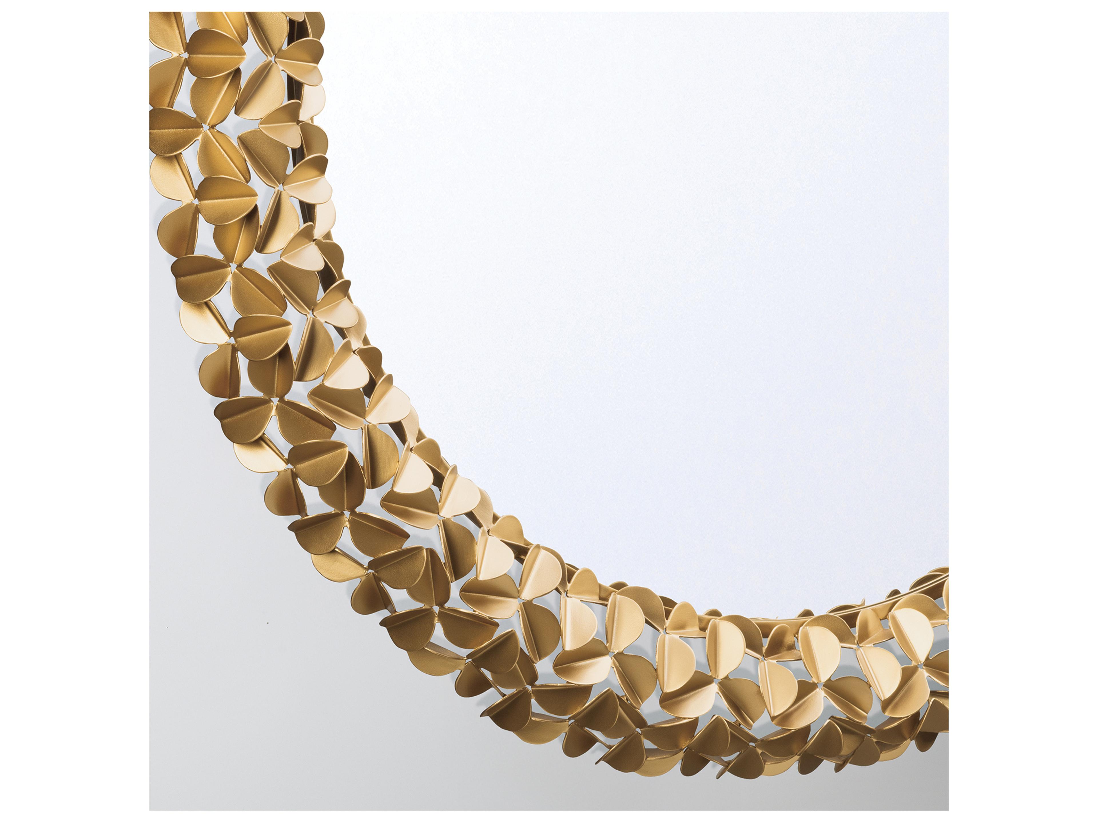 Crystorama Cora Gold Wall Mirror Round