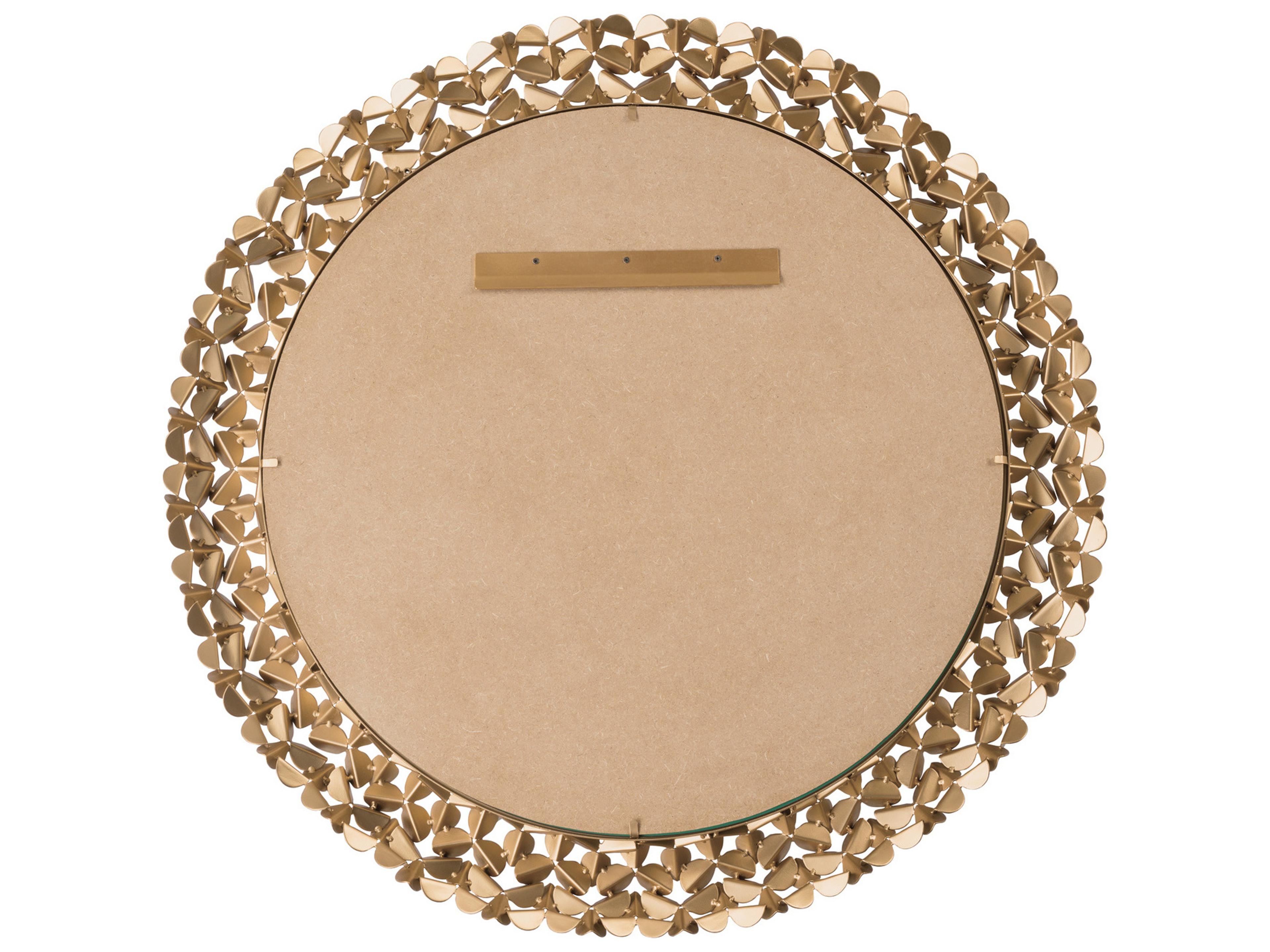 Crystorama Cora Gold Wall Mirror Round