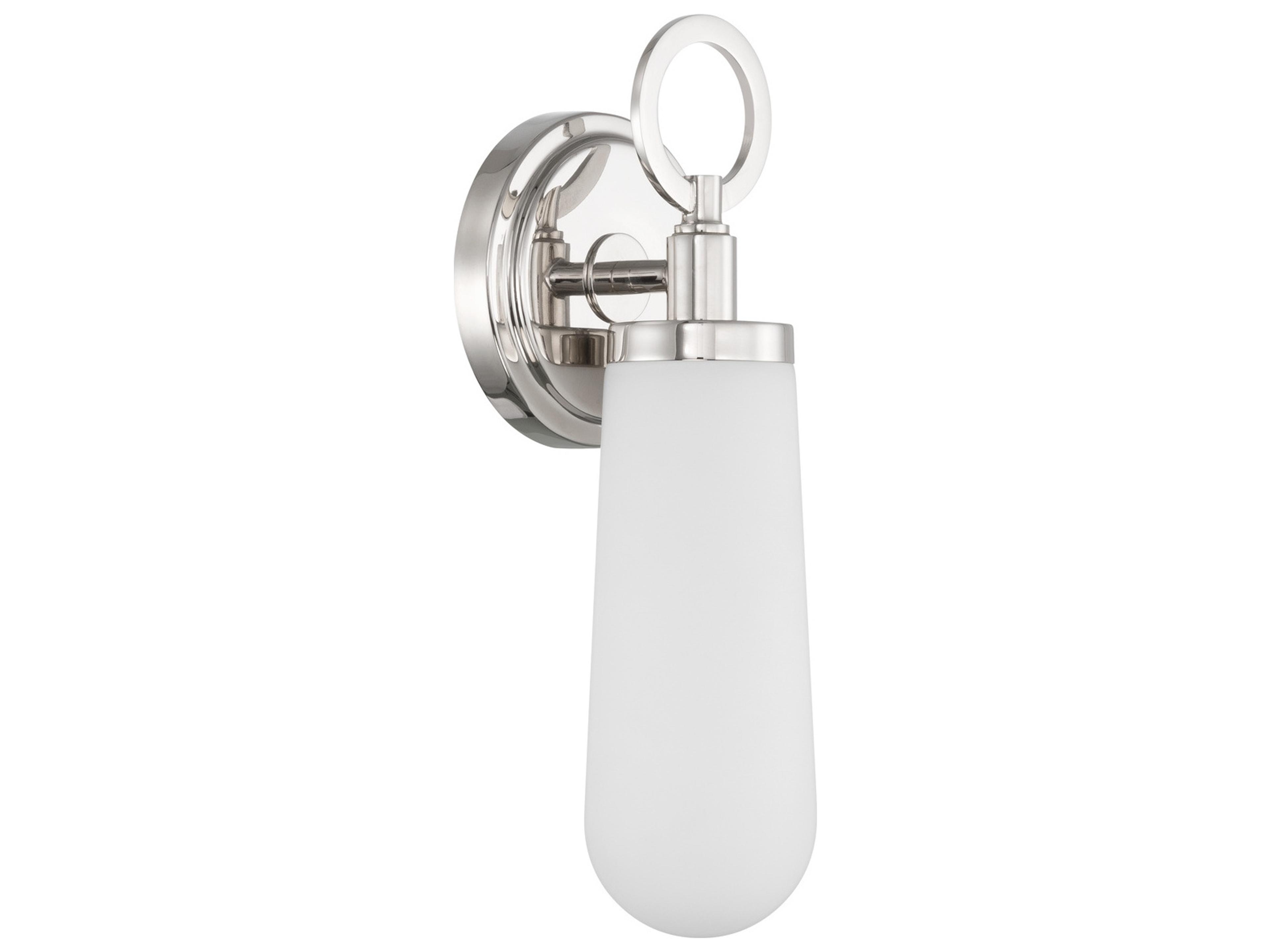Crystorama Calvin 1-Light Silver Wall Sconce