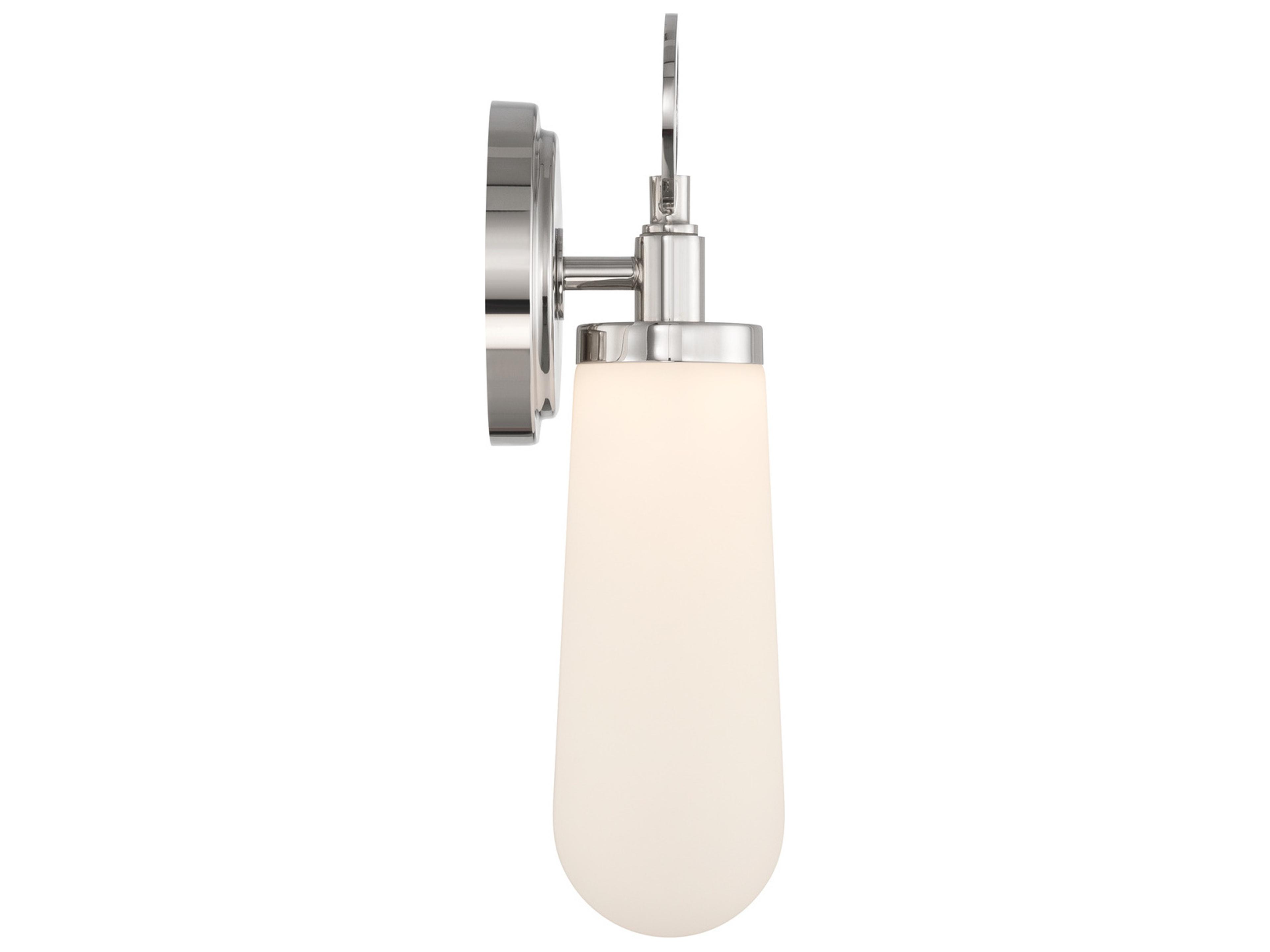 Crystorama Calvin 1-Light Silver Wall Sconce