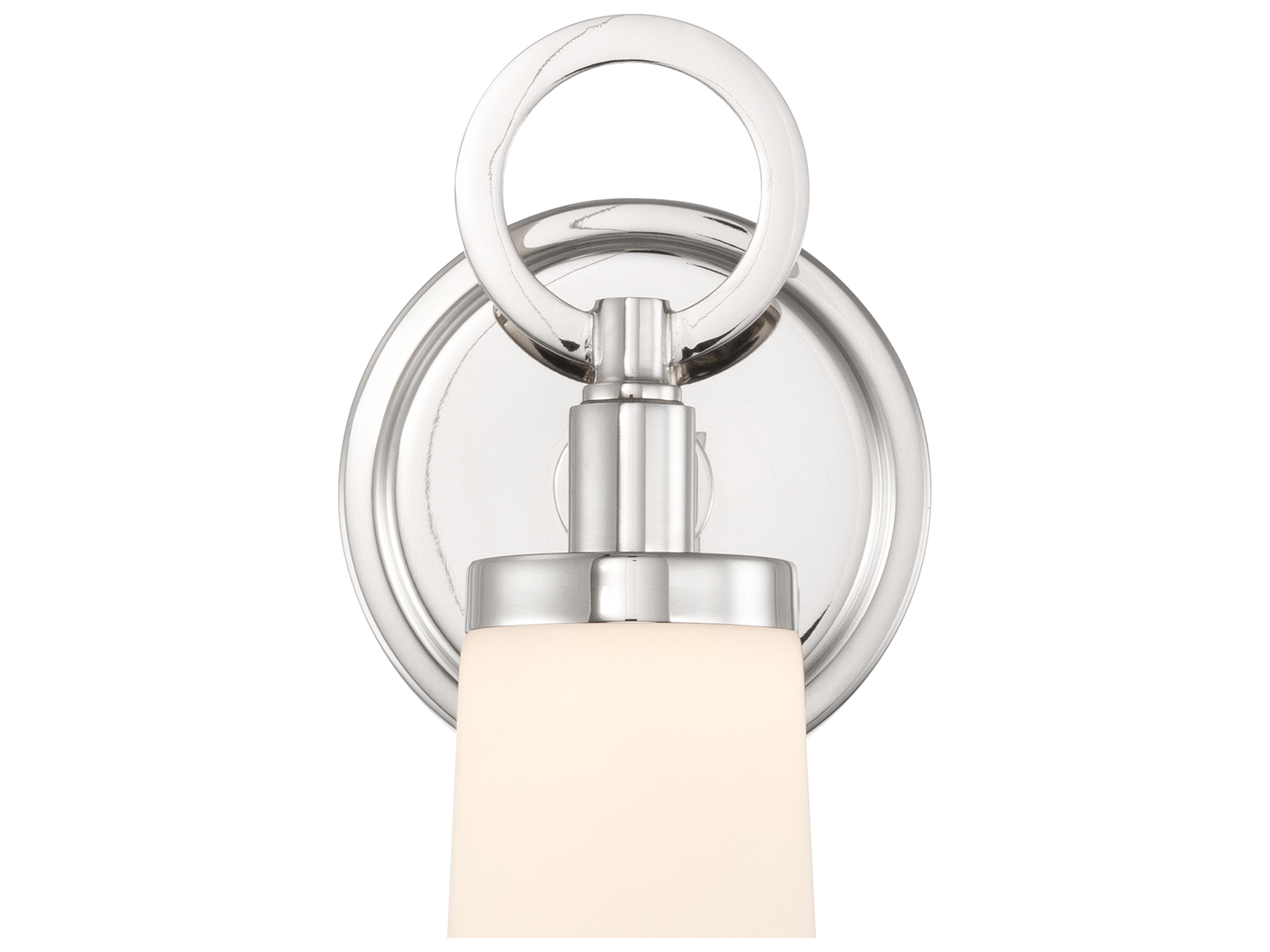 Crystorama Calvin 1-Light Silver Wall Sconce