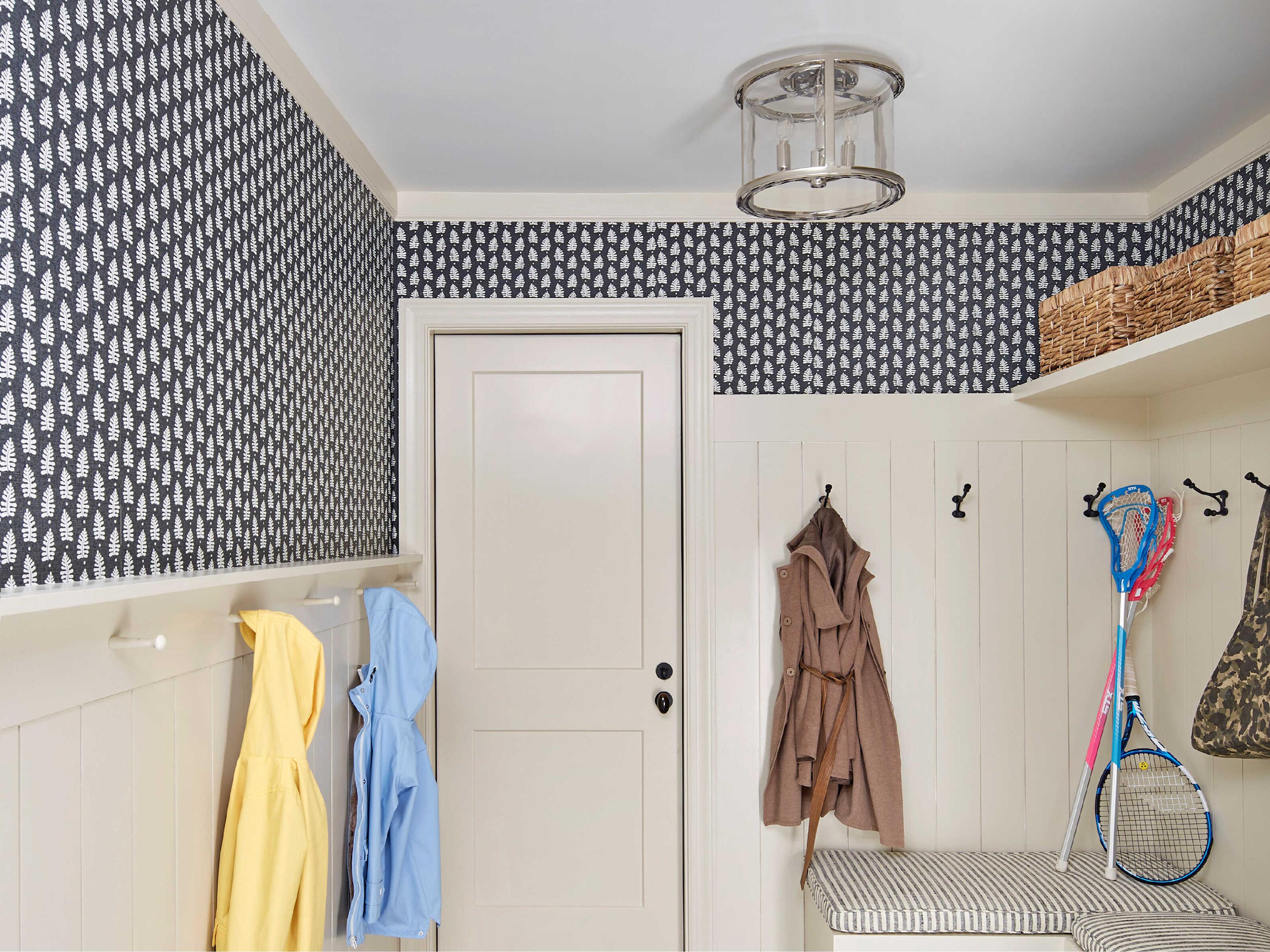 Crystorama Devon 3-Light Polished Nickel Glass Drum Flush Mount