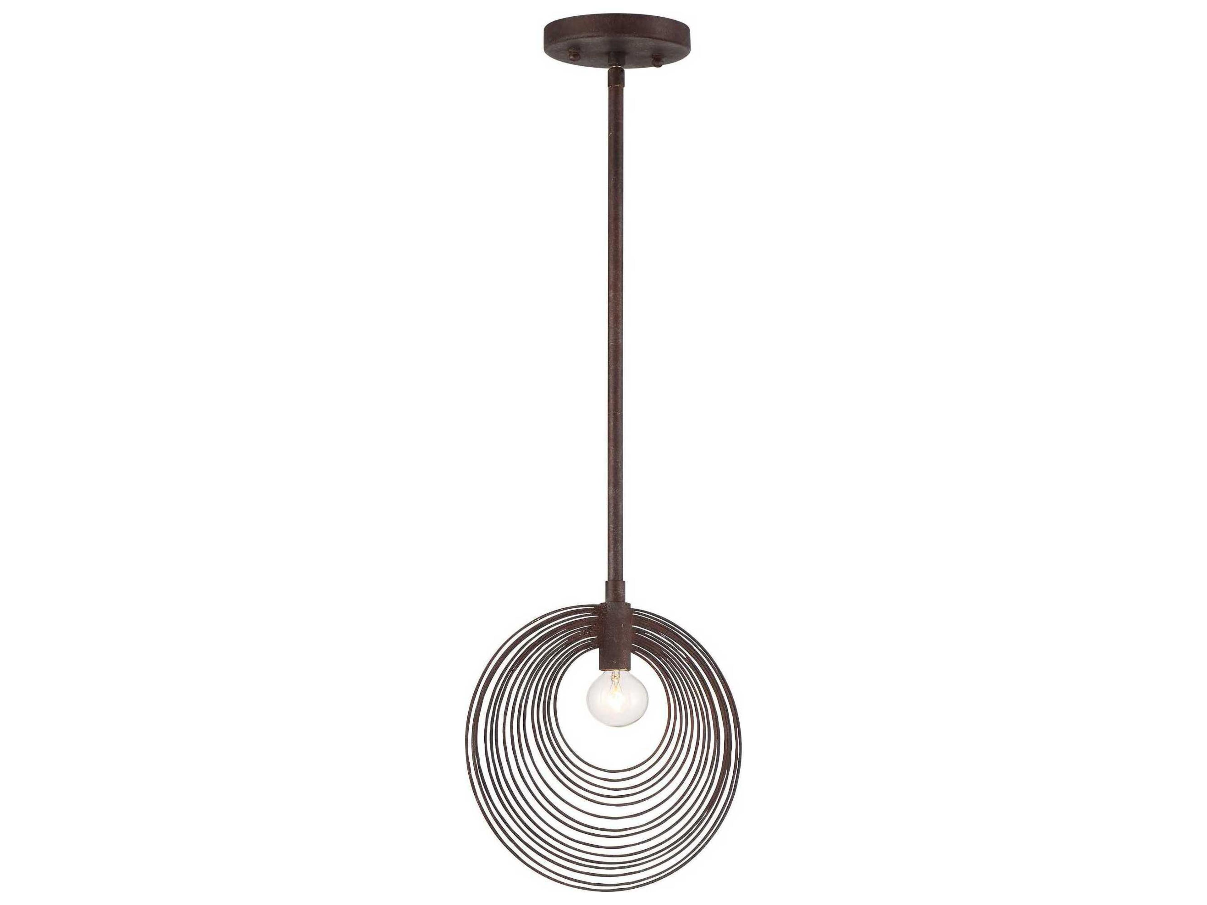 Doral 1-Light Forged Bronze Geometric Mini Pendant