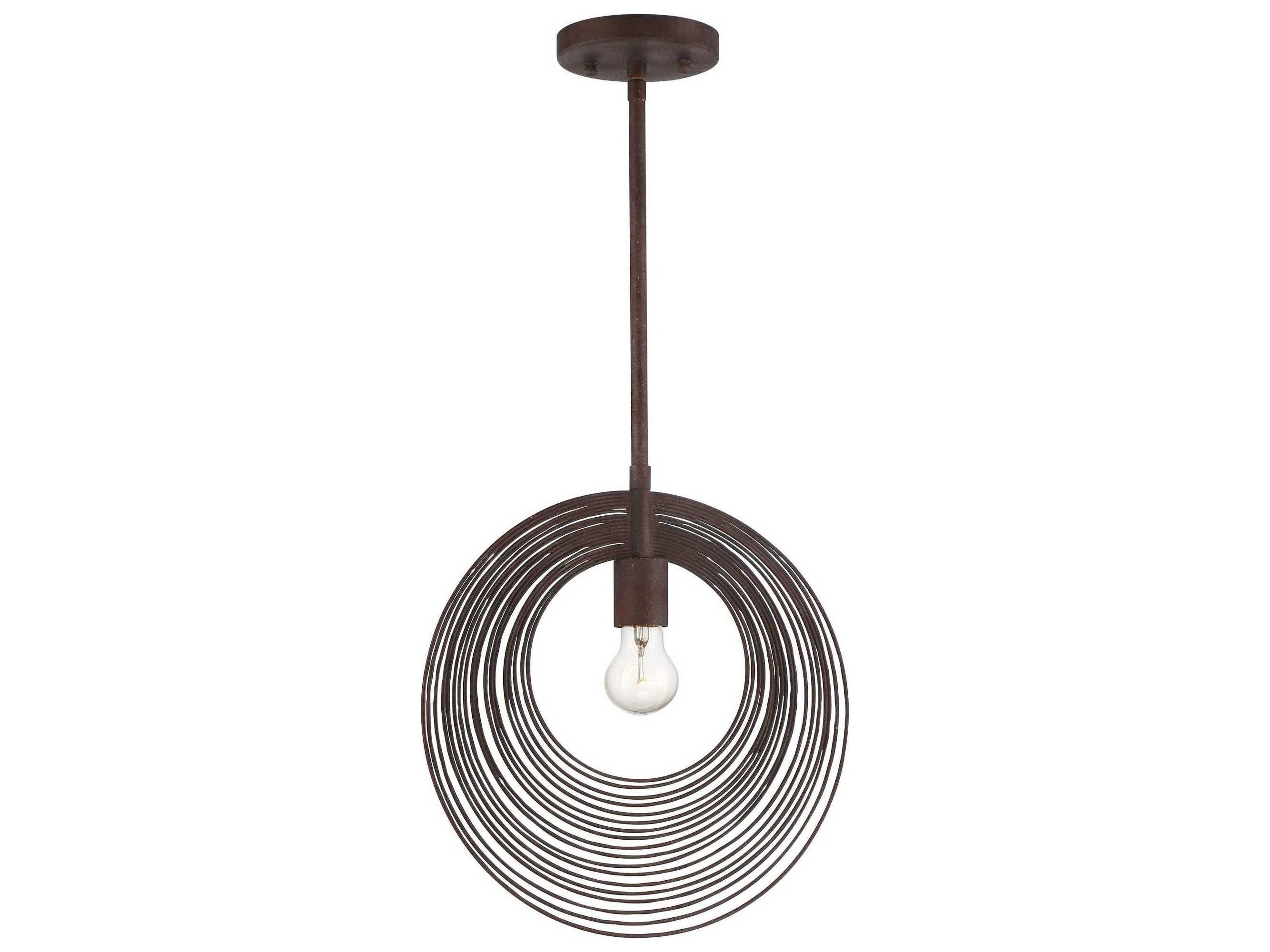 Doral 1-Light Forged Bronze Geometric Pendant