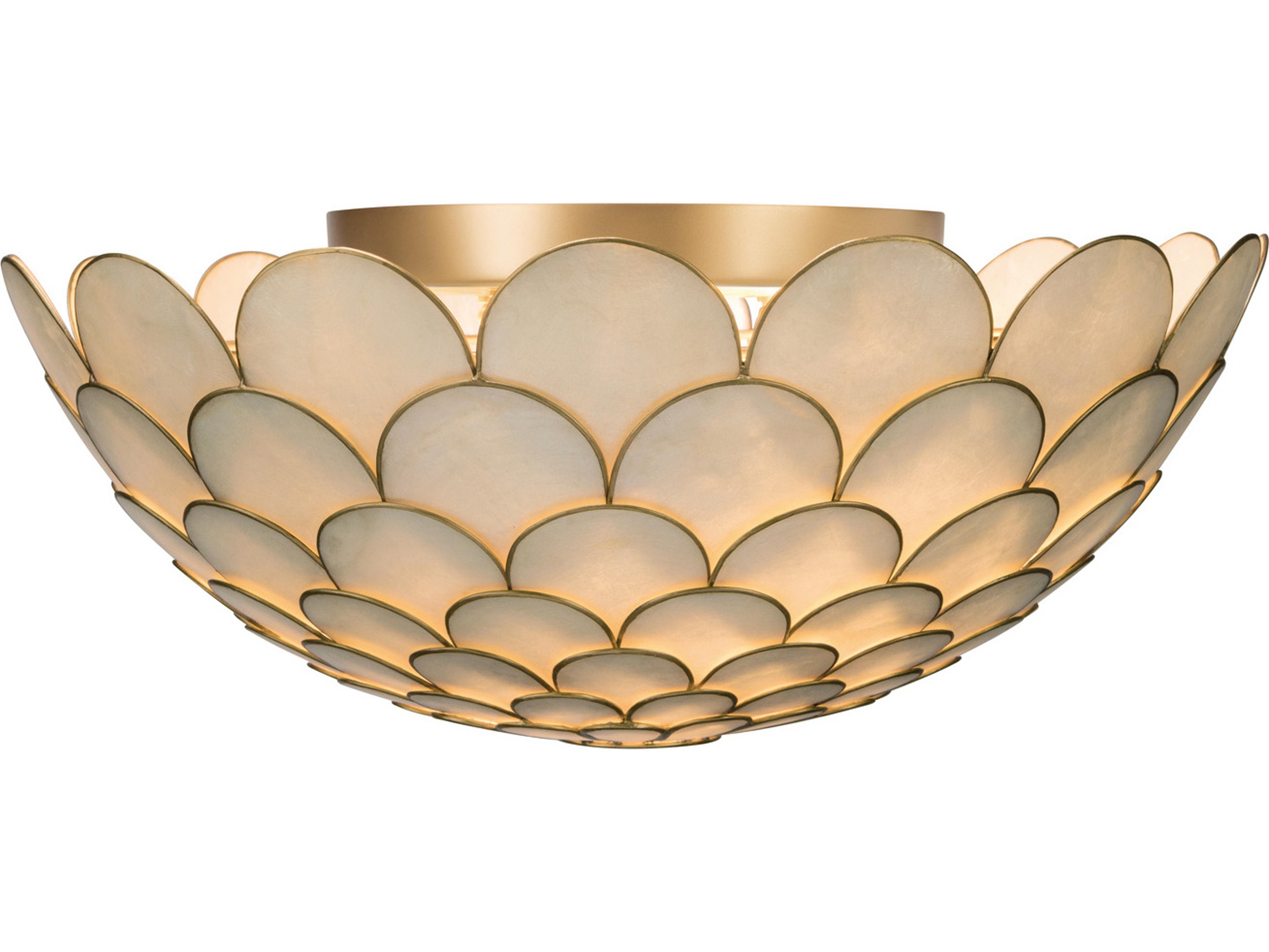 Darby 3-Light Gold Semi Flush Mount