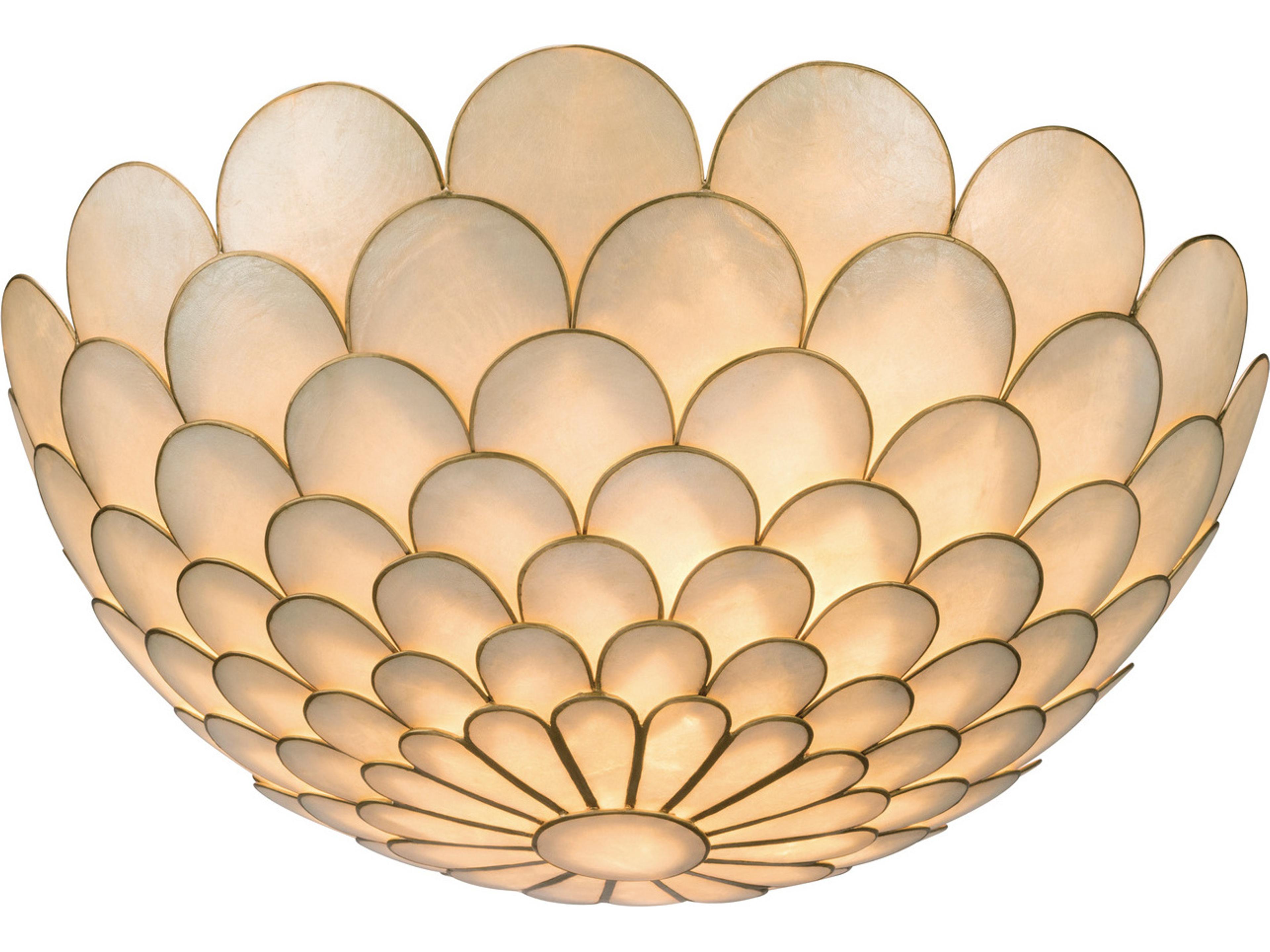 Crystorama Darby 3-Light Gold Semi Flush Mount