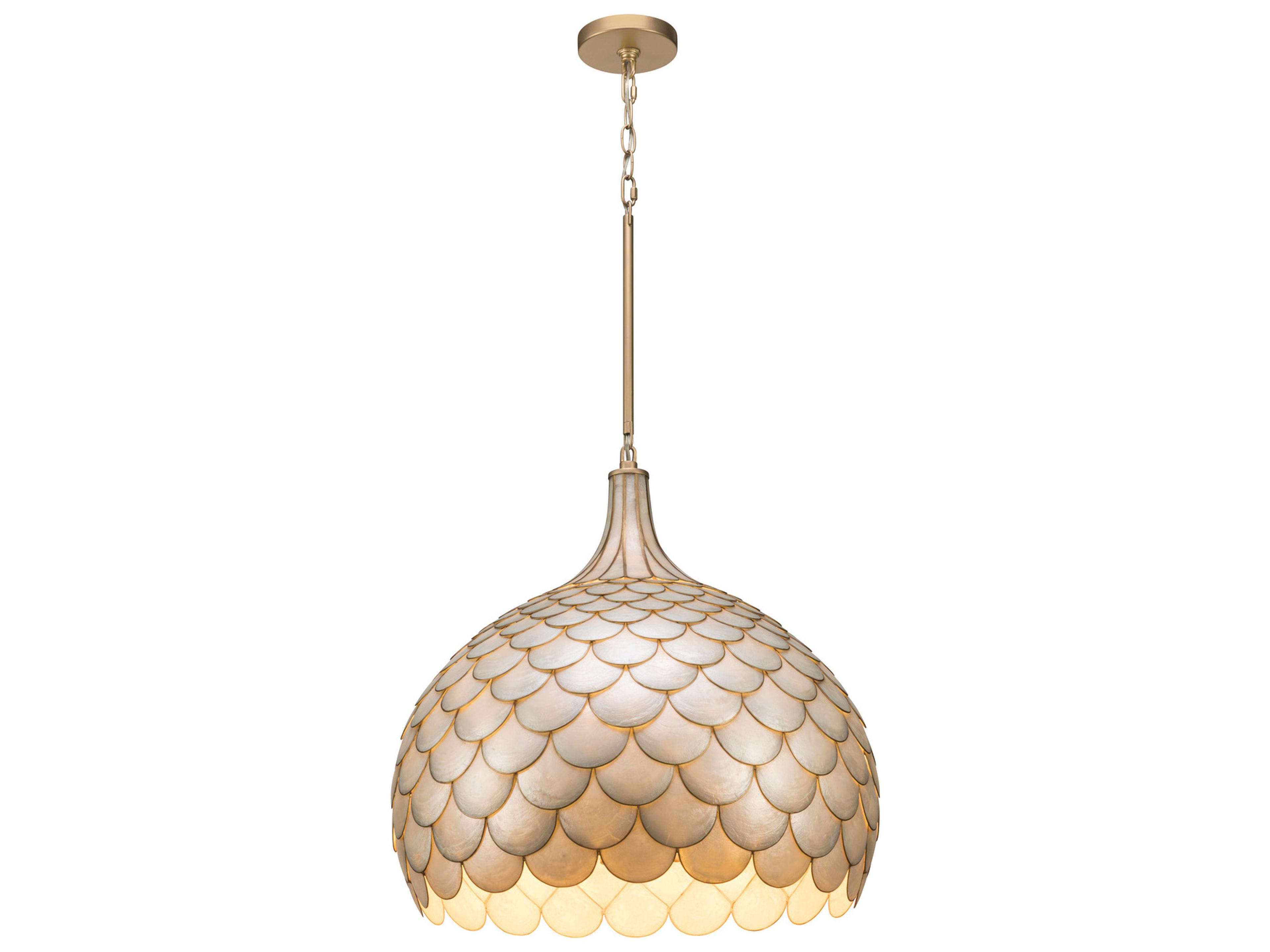 Crystorama Darby 5-Light Gold Pendant