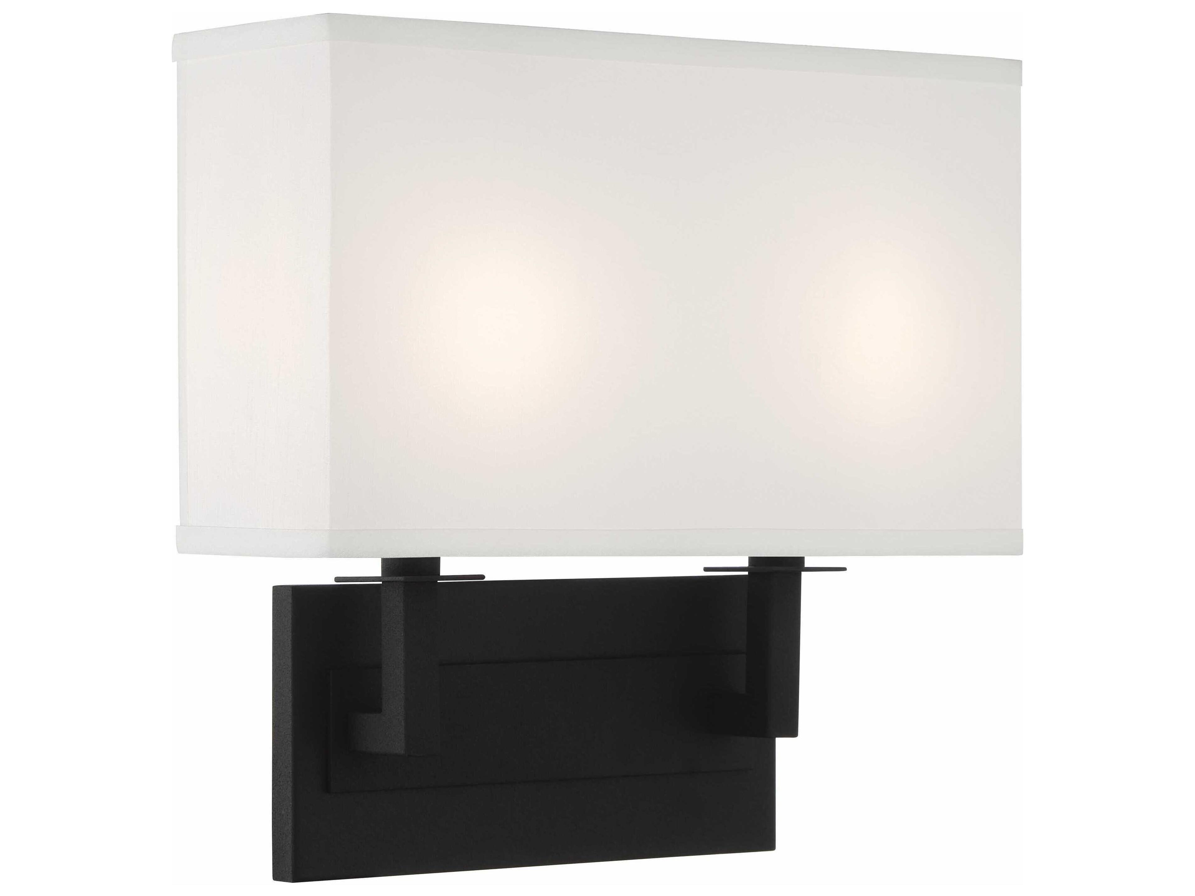 Crystorama Durham 2-Light Black Forged Wall Sconce
