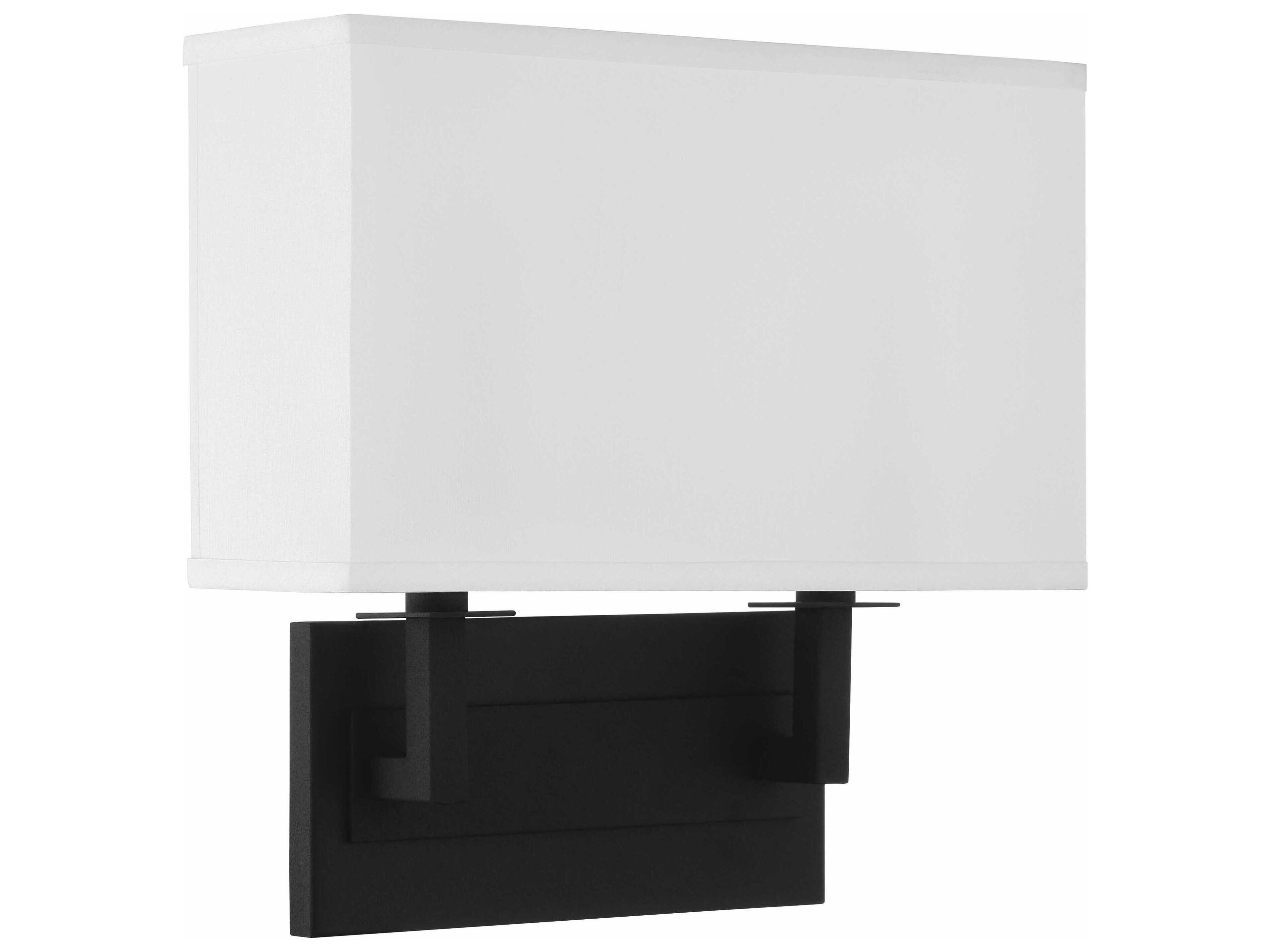 Crystorama Durham 2-Light Black Forged Wall Sconce