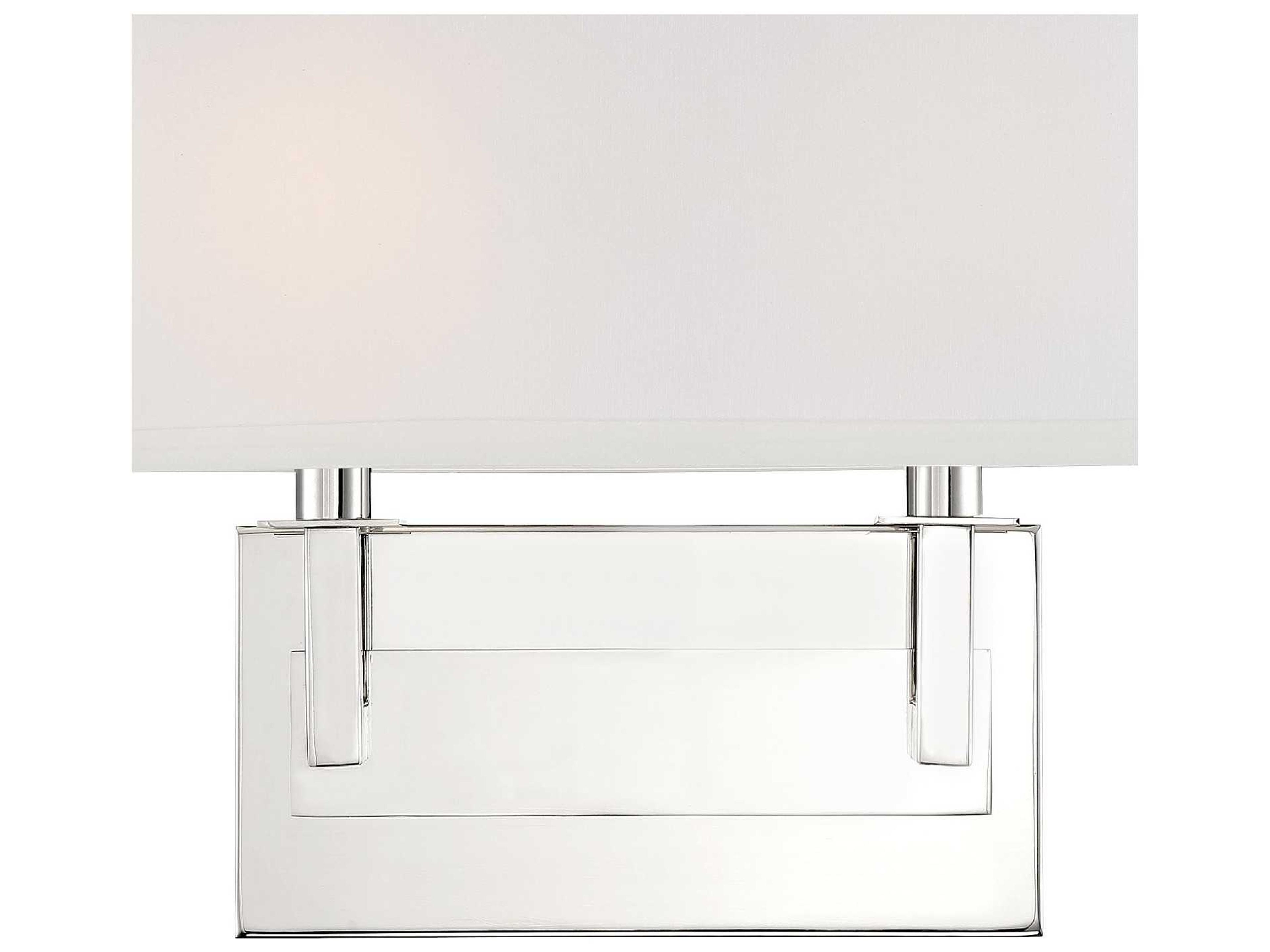Crystorama Durham 2-Light Polished Nickel Wall Sconce