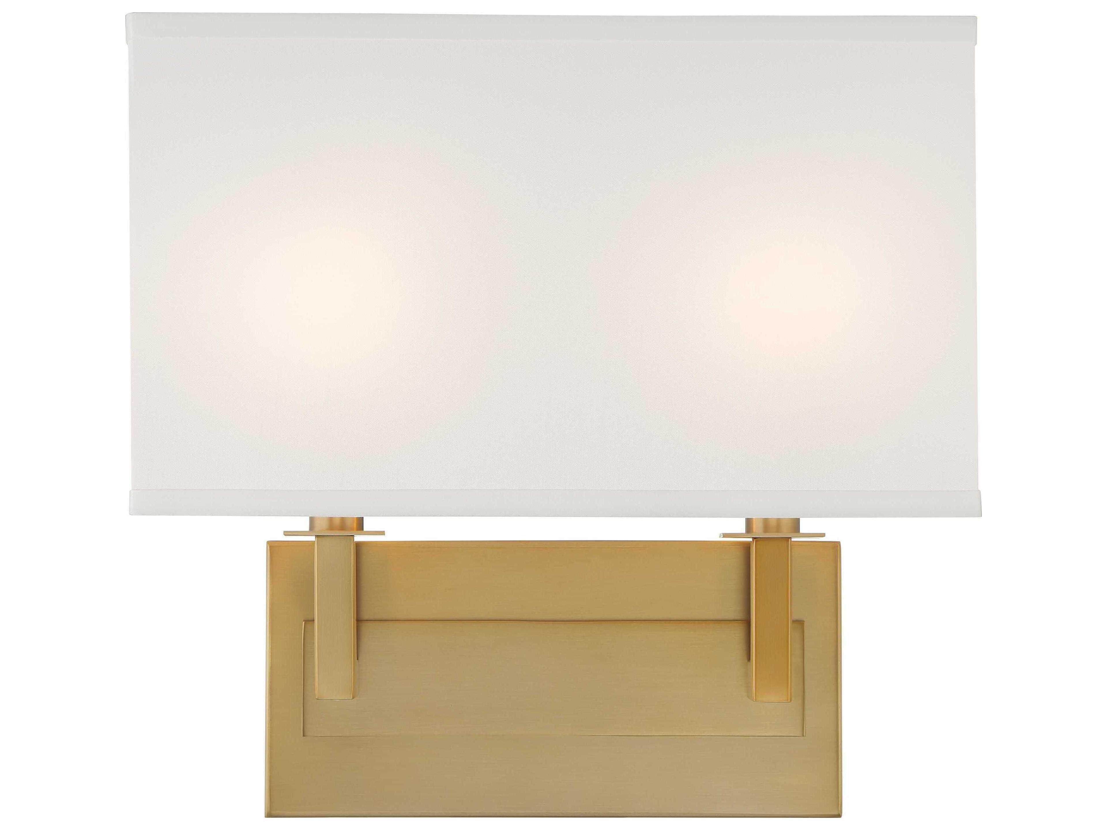 Durham 2-Light Vibrant Gold Wall Sconce