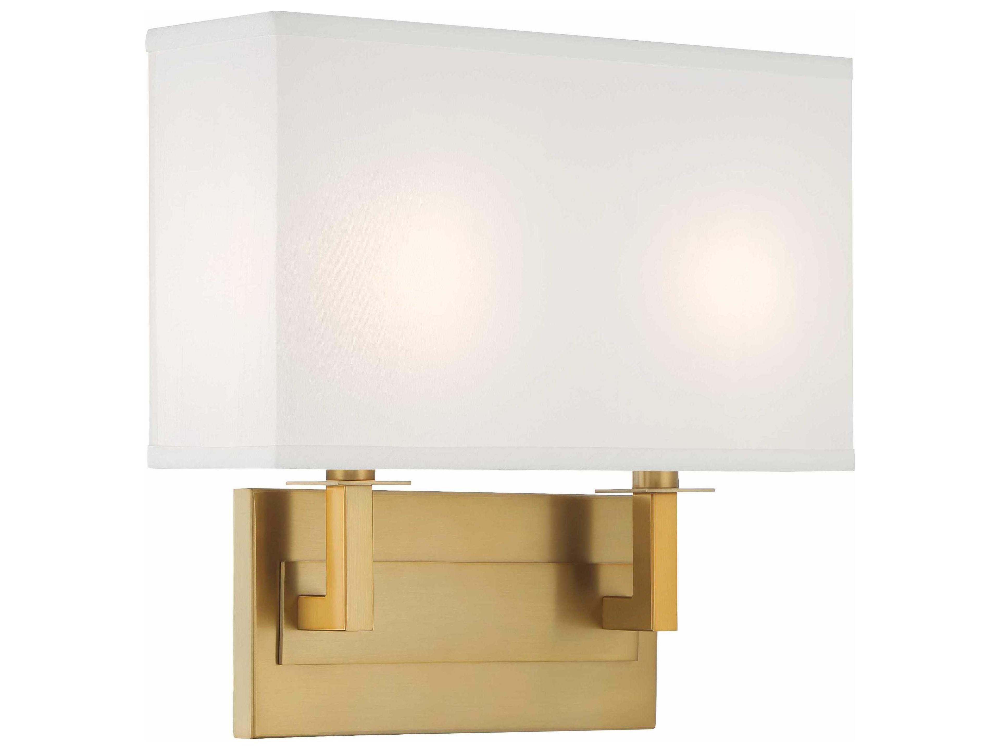 Crystorama Durham 2-Light Vibrant Gold Wall Sconce