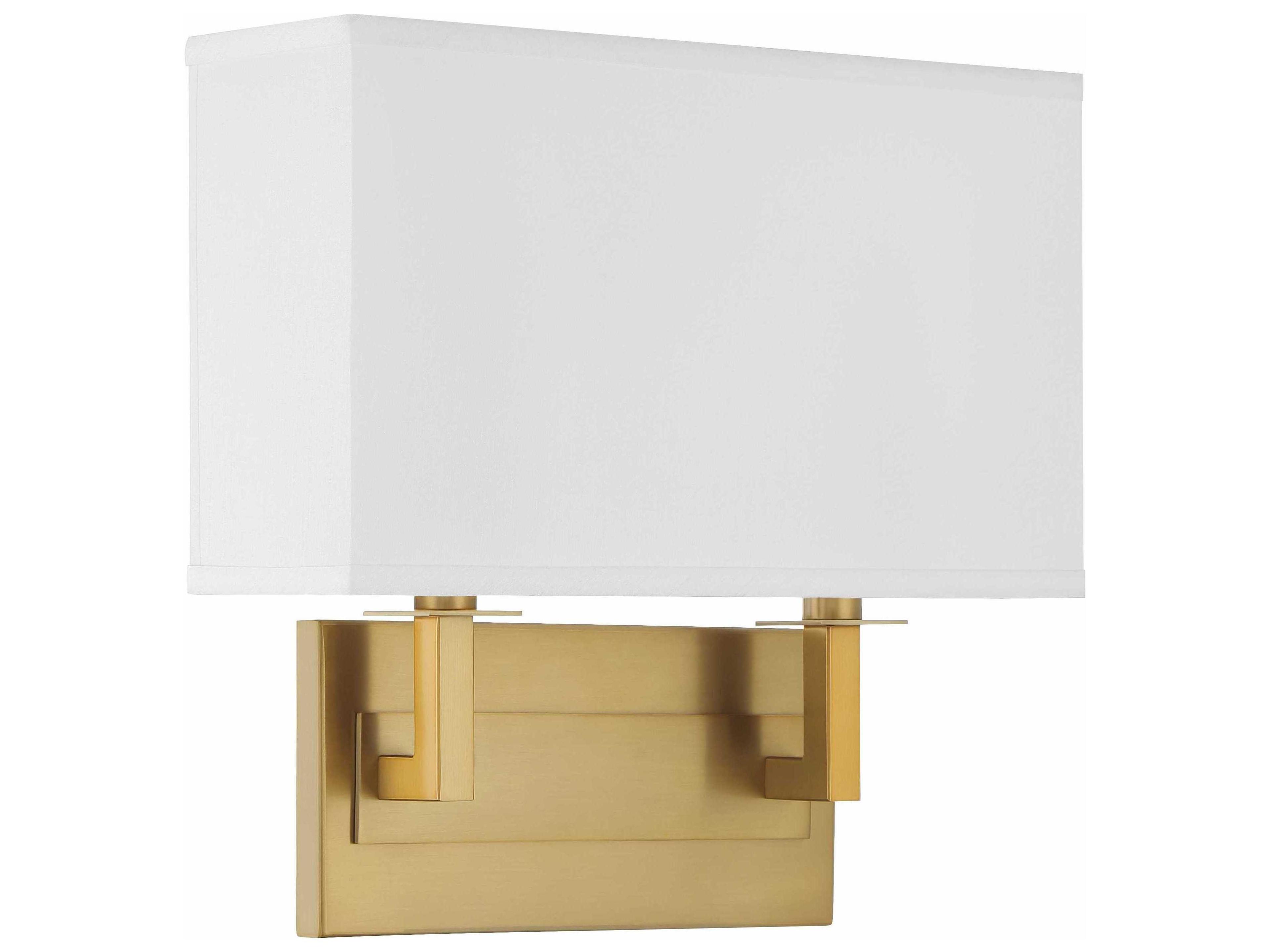 Crystorama Durham 2-Light Vibrant Gold Wall Sconce