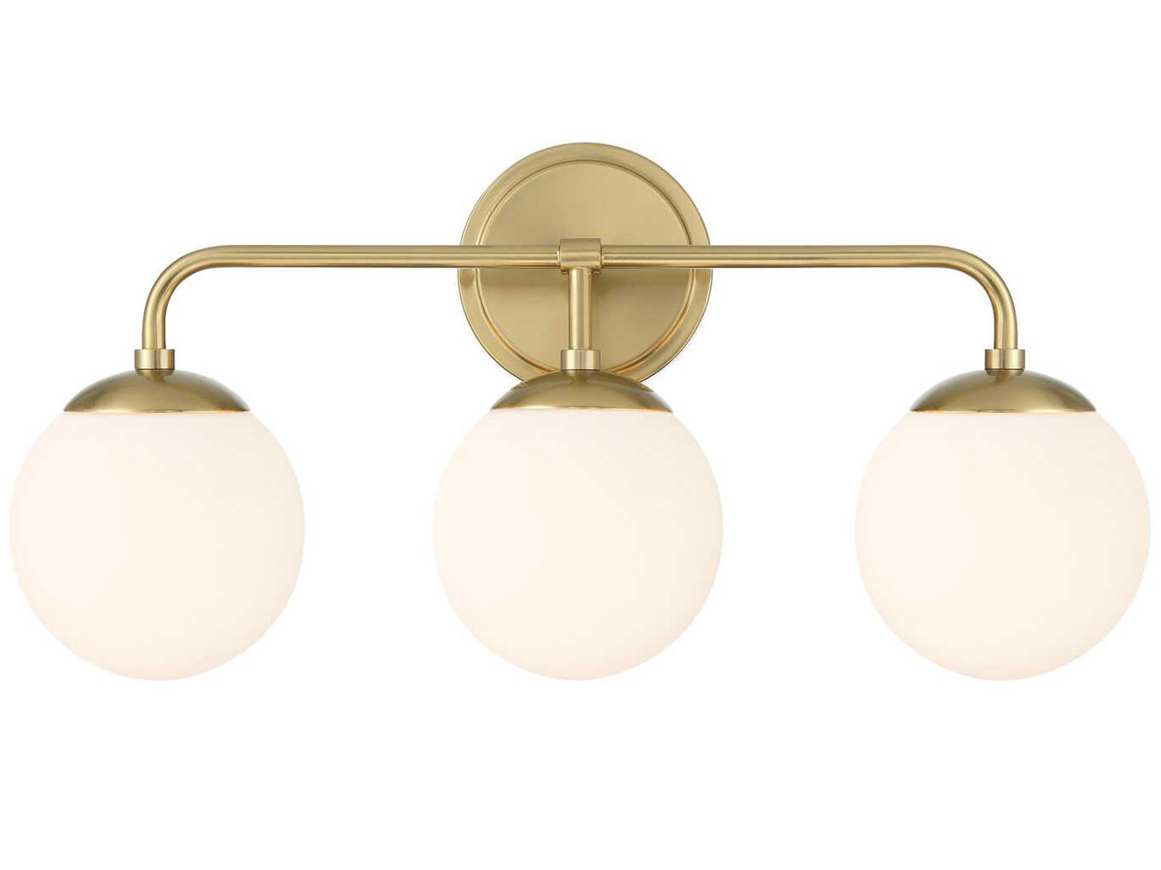 Crystorama Maverick 3-Light Vibrant Gold Vanity Light