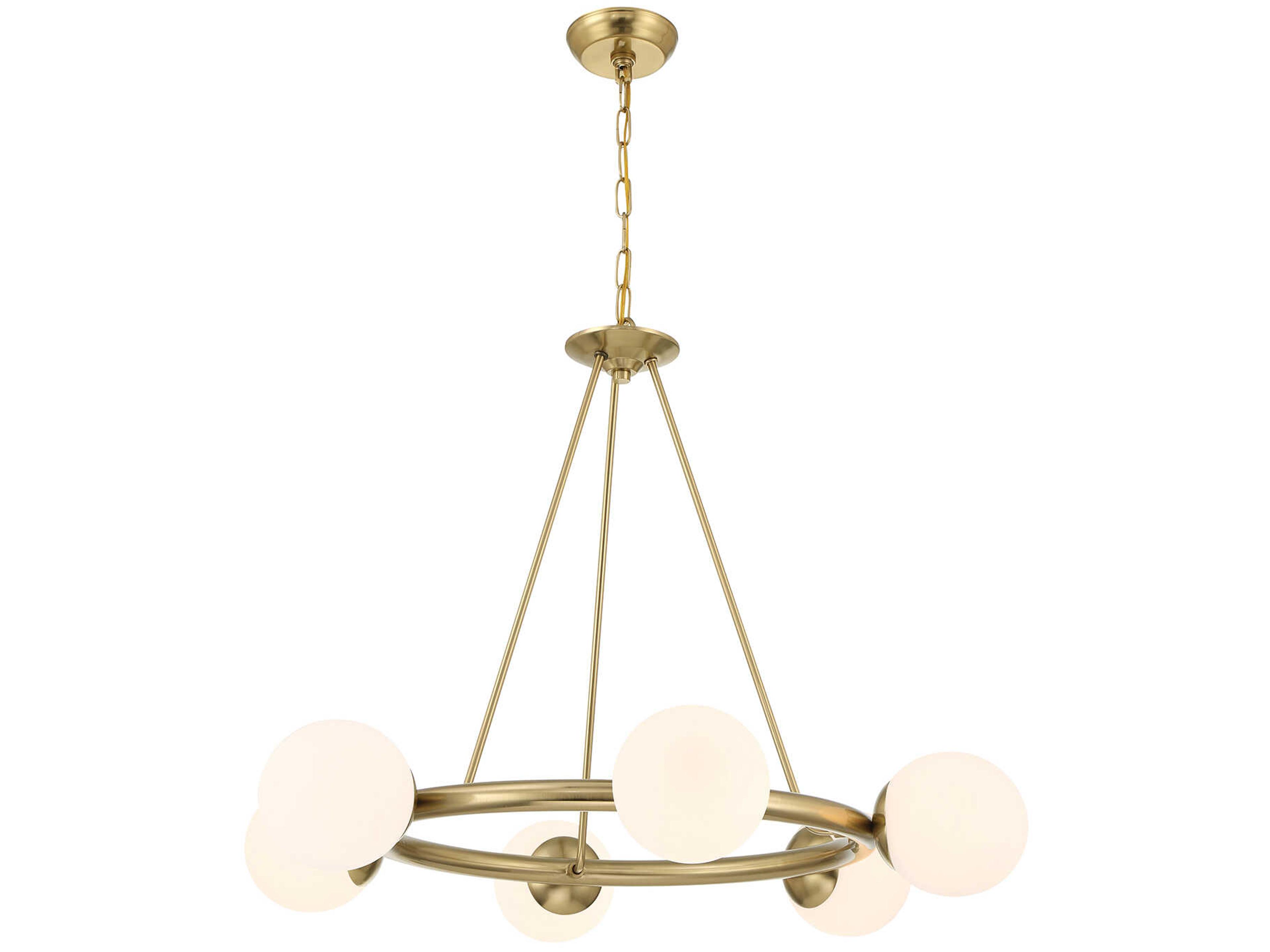 Maverick 6-Light Vibrant Gold Globe Chandelier