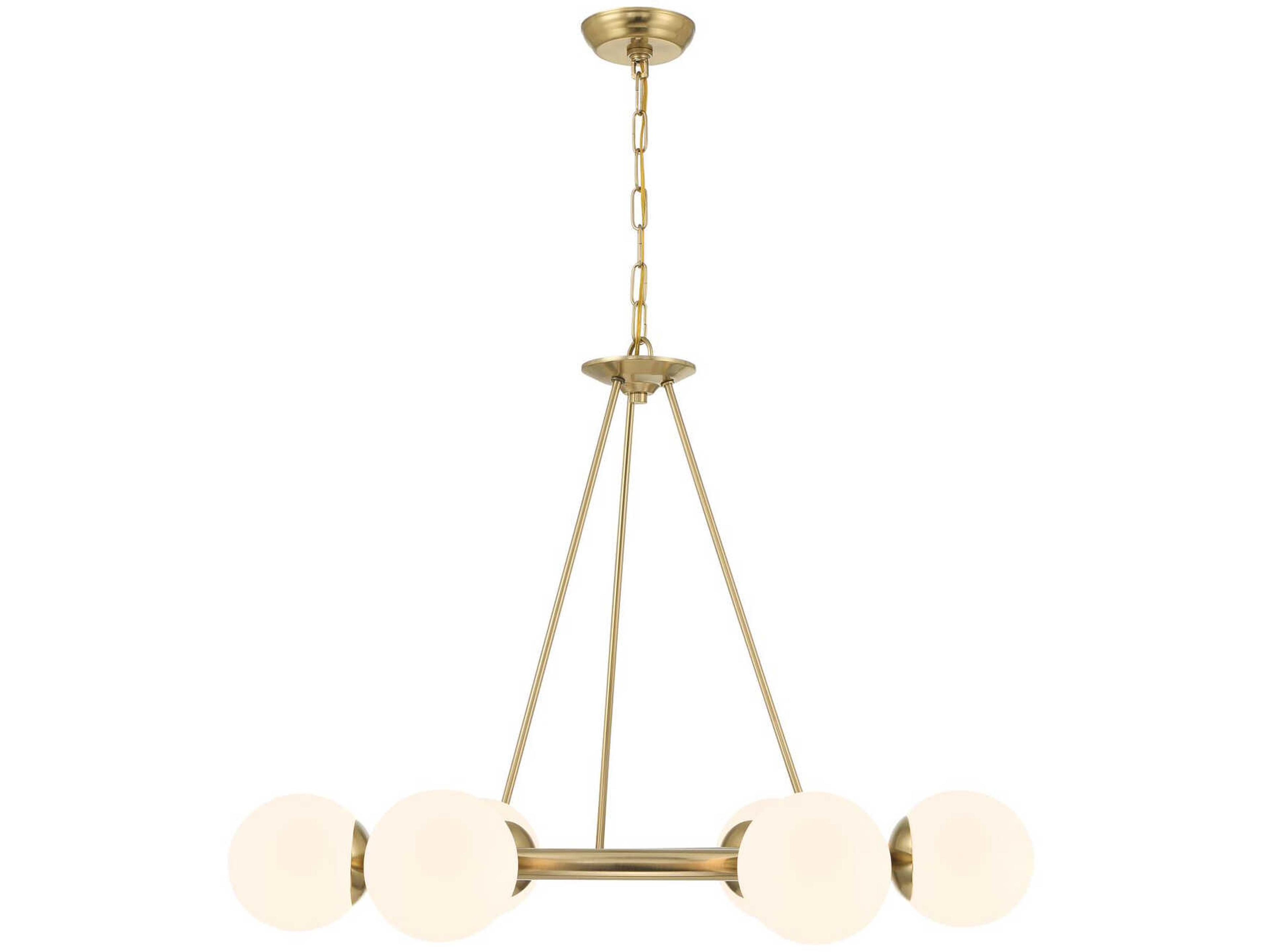 Crystorama Maverick 6-Light Vibrant Gold Globe Chandelier