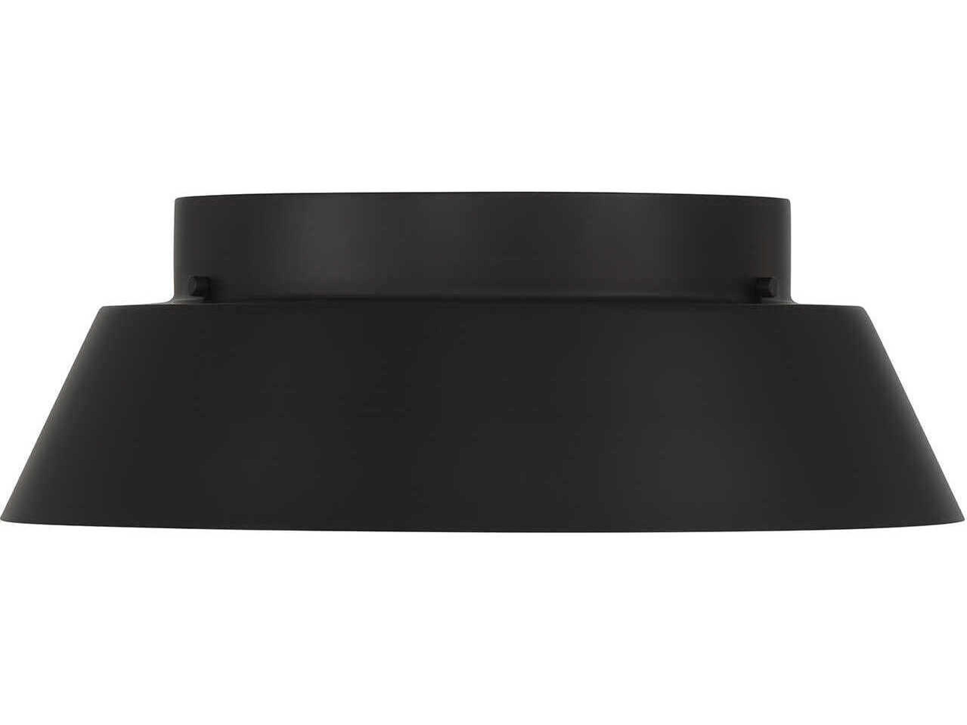 Crystorama Donoven 2-Light Matte Black Gold Round Flush Mount