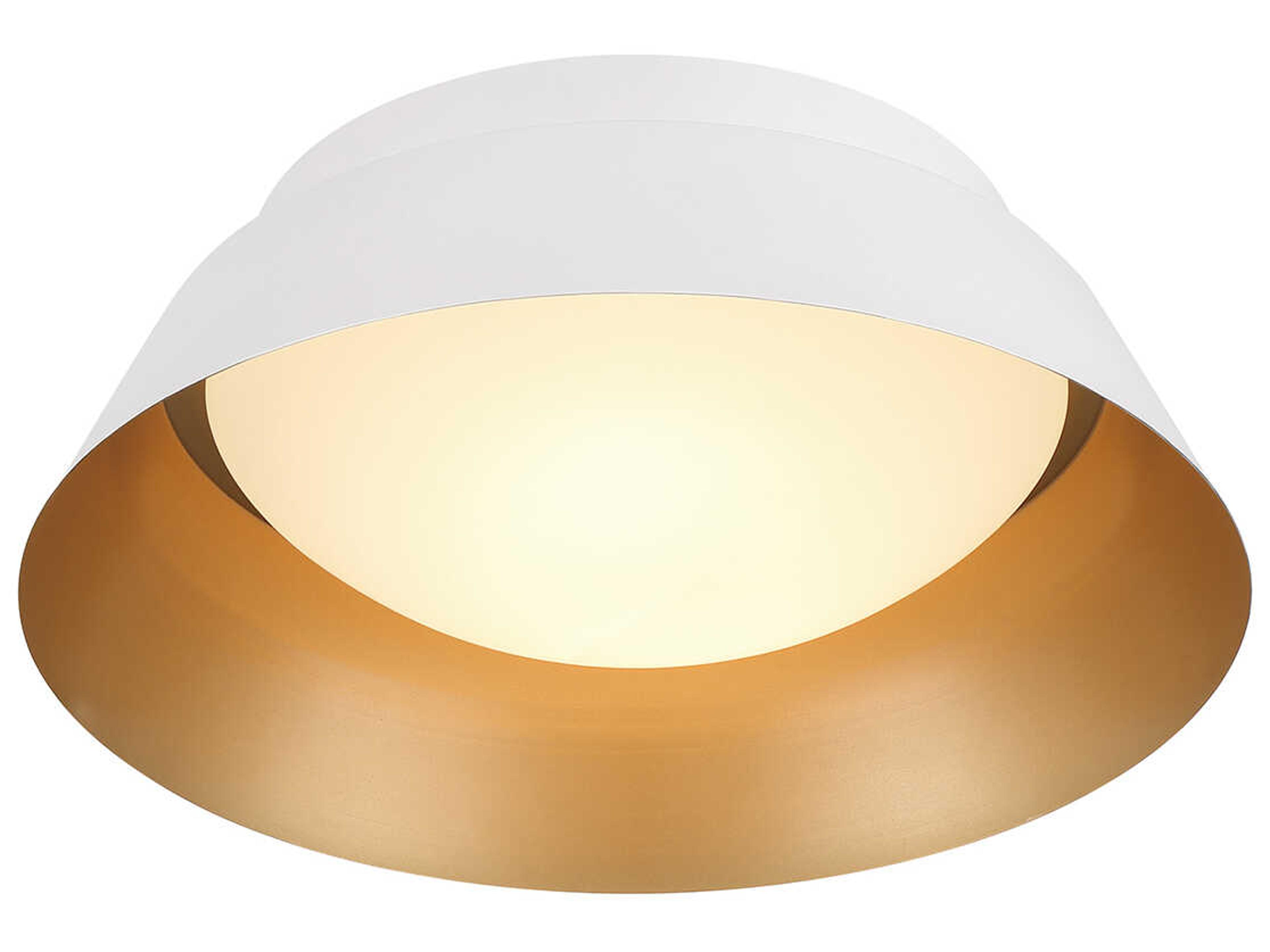 Crystorama Donoven 2-Light White Gold Round Flush Mount