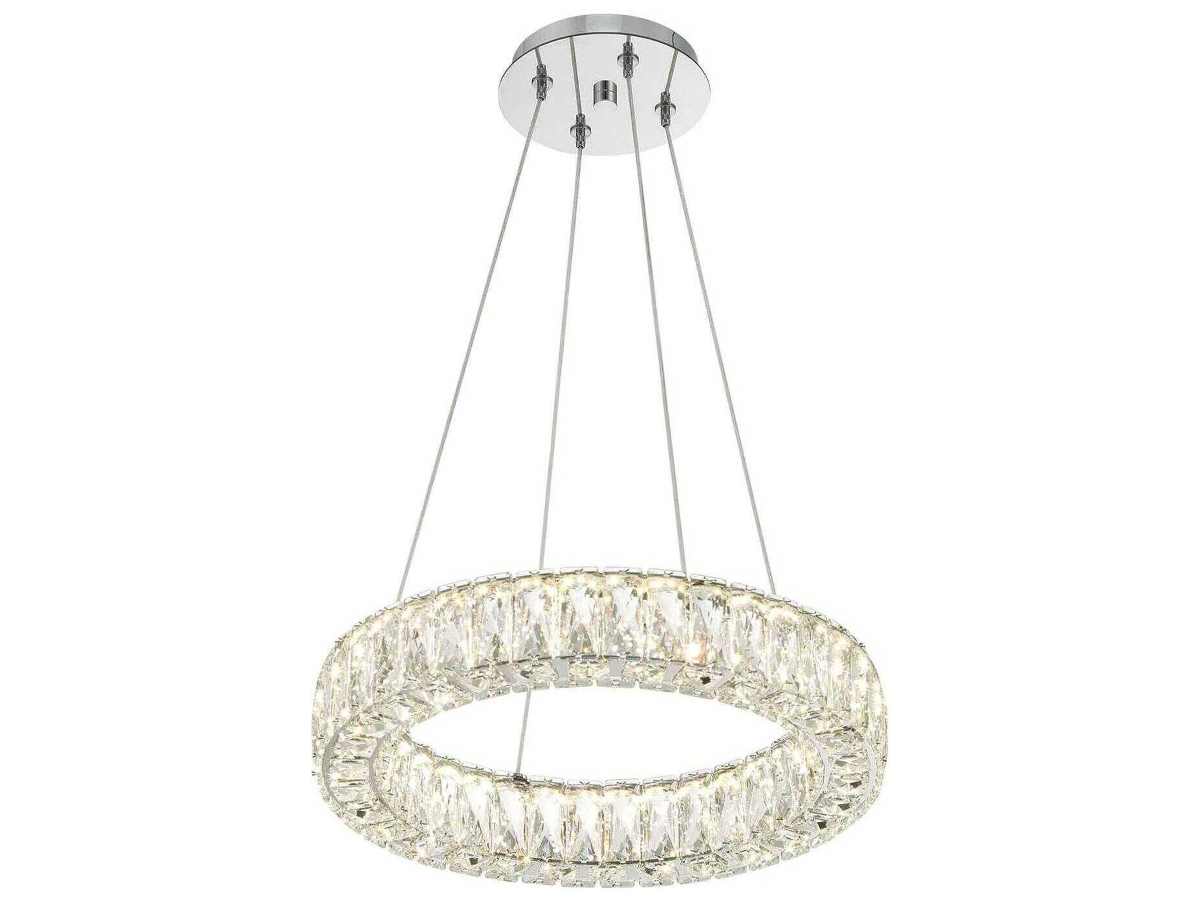 Crystorama Kinsley 1-Light Polished Chrome Round Pendant