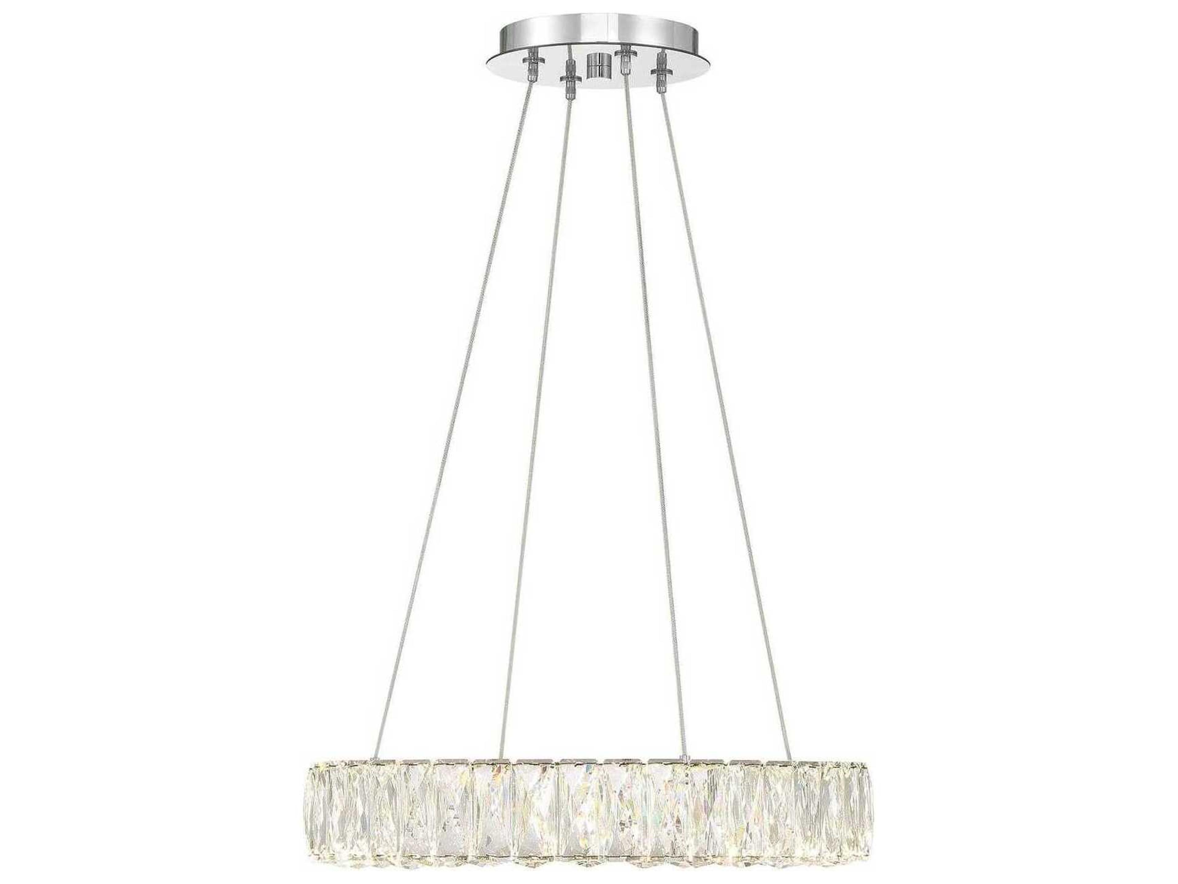 Crystorama Kinsley 1-Light Polished Chrome Round Pendant